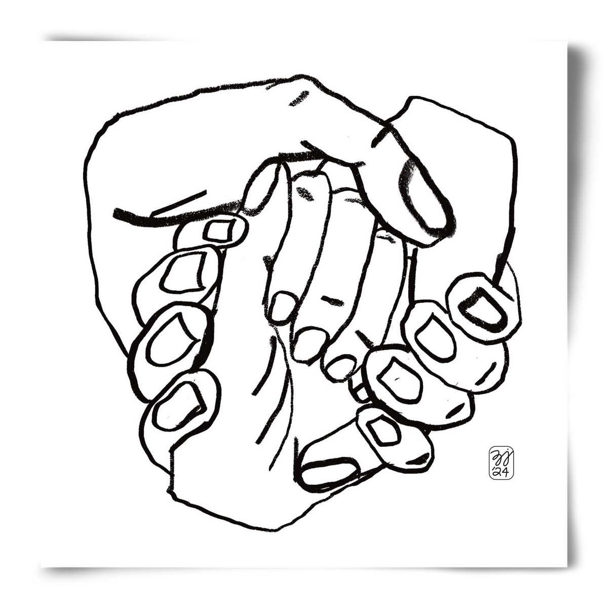 Hand in Handz, 50x50 cm, Keret nélkül