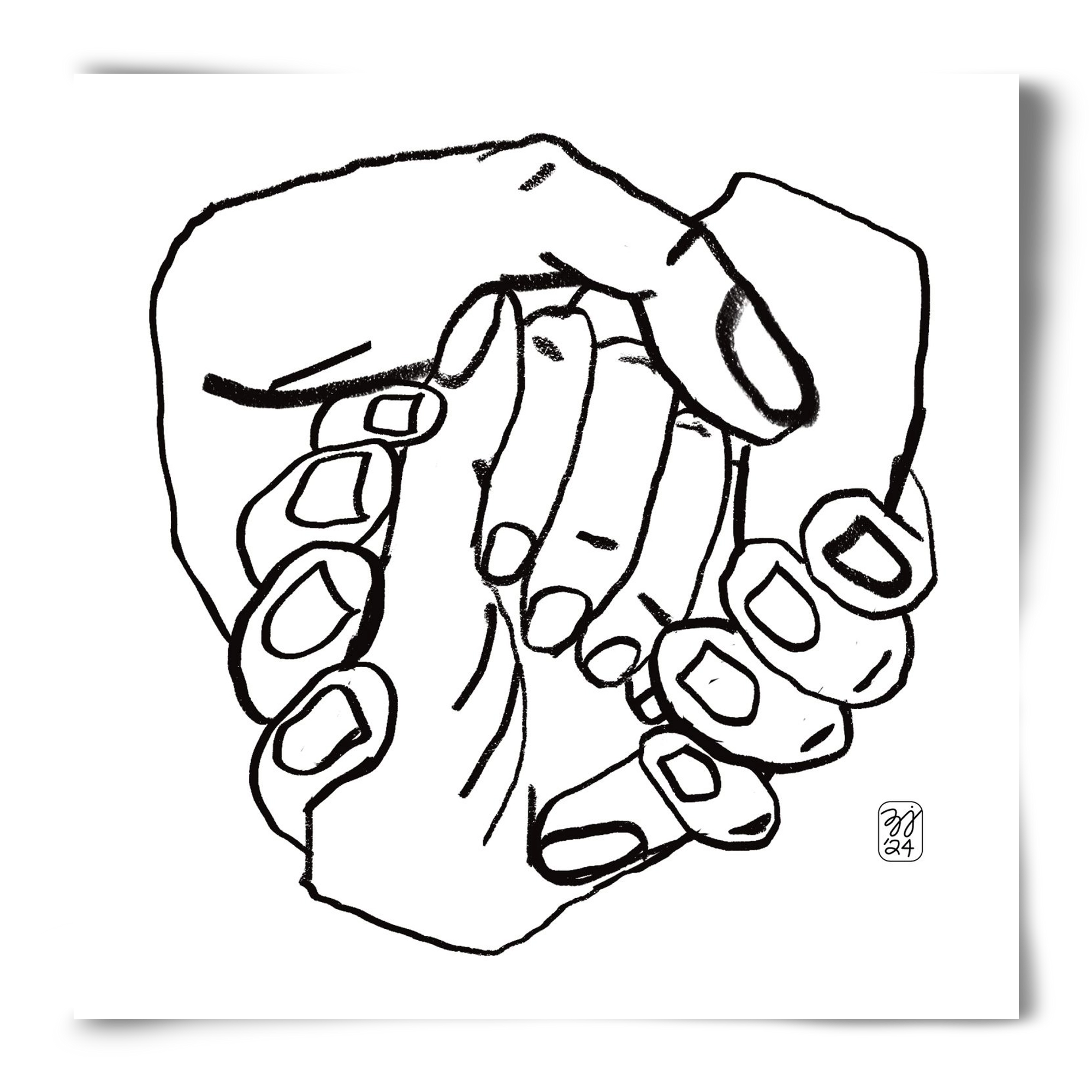 Hand in Handz, 50x50 cm, Keret nélkül