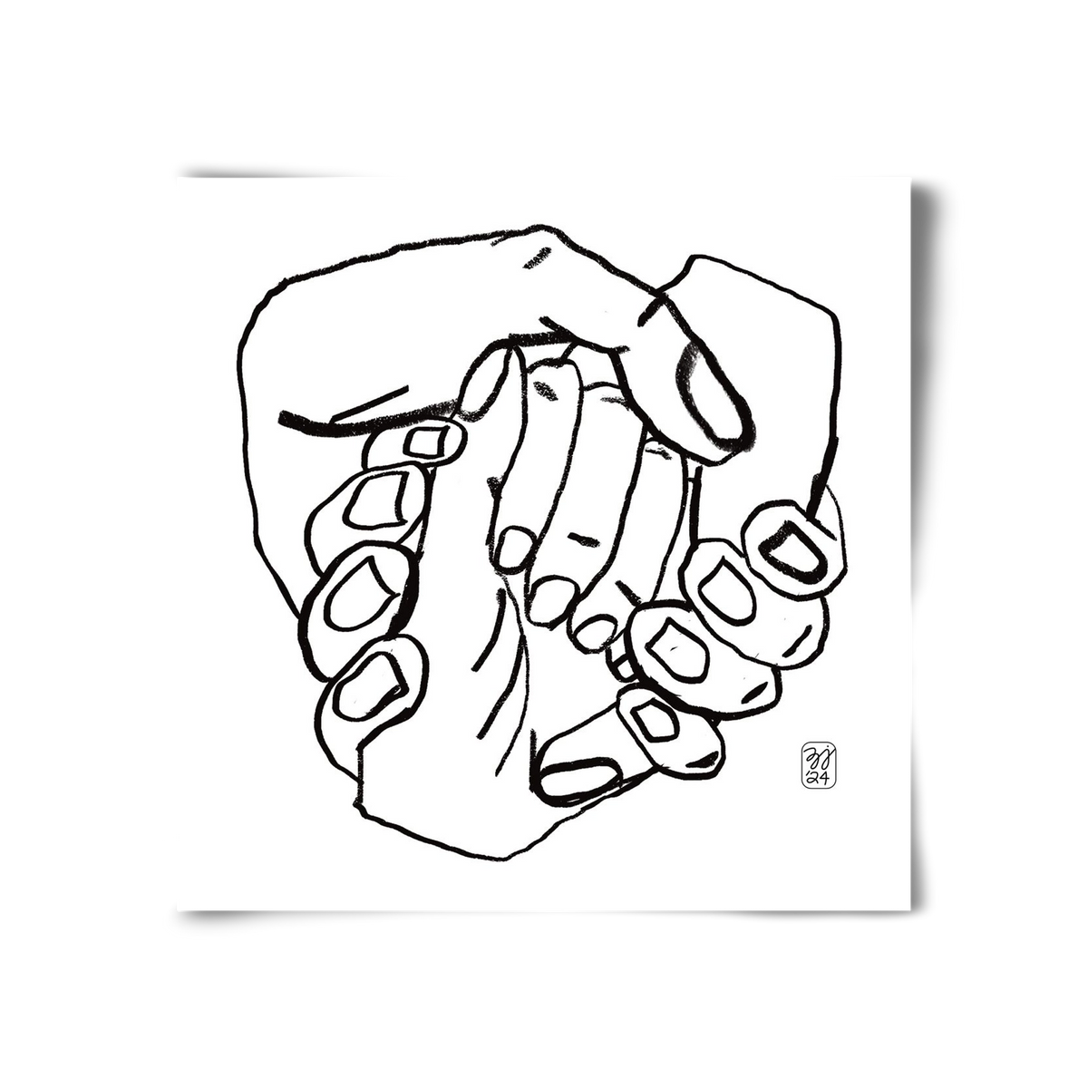 Hand in Handz, 30x30 cm, Keret nélkül