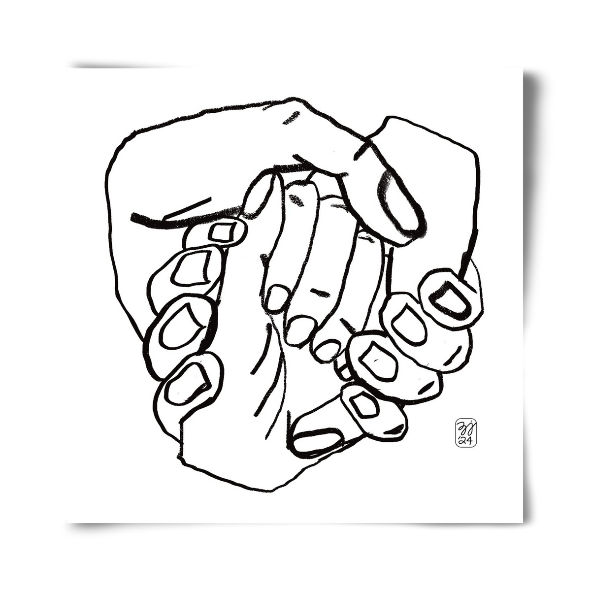 Hand in Handz, 40x40 cm, Keret nélkül