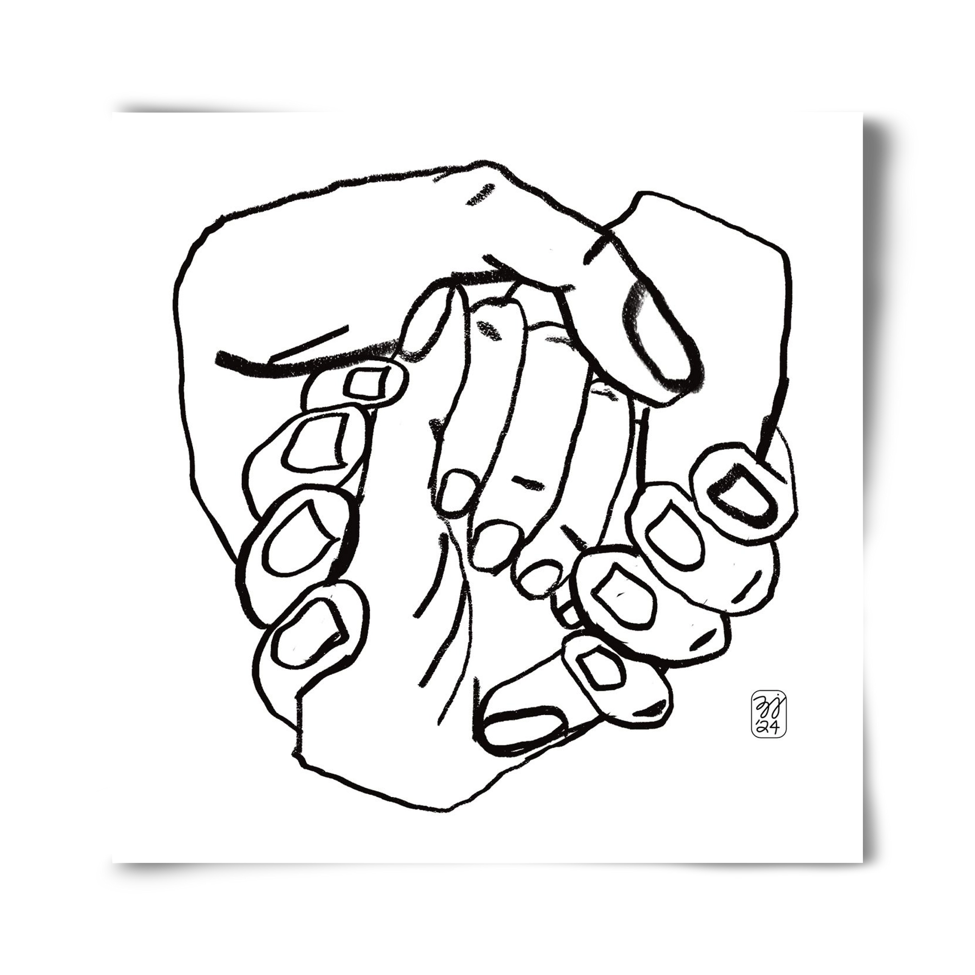 Hand in Handz, 40x40 cm, Keret nélkül