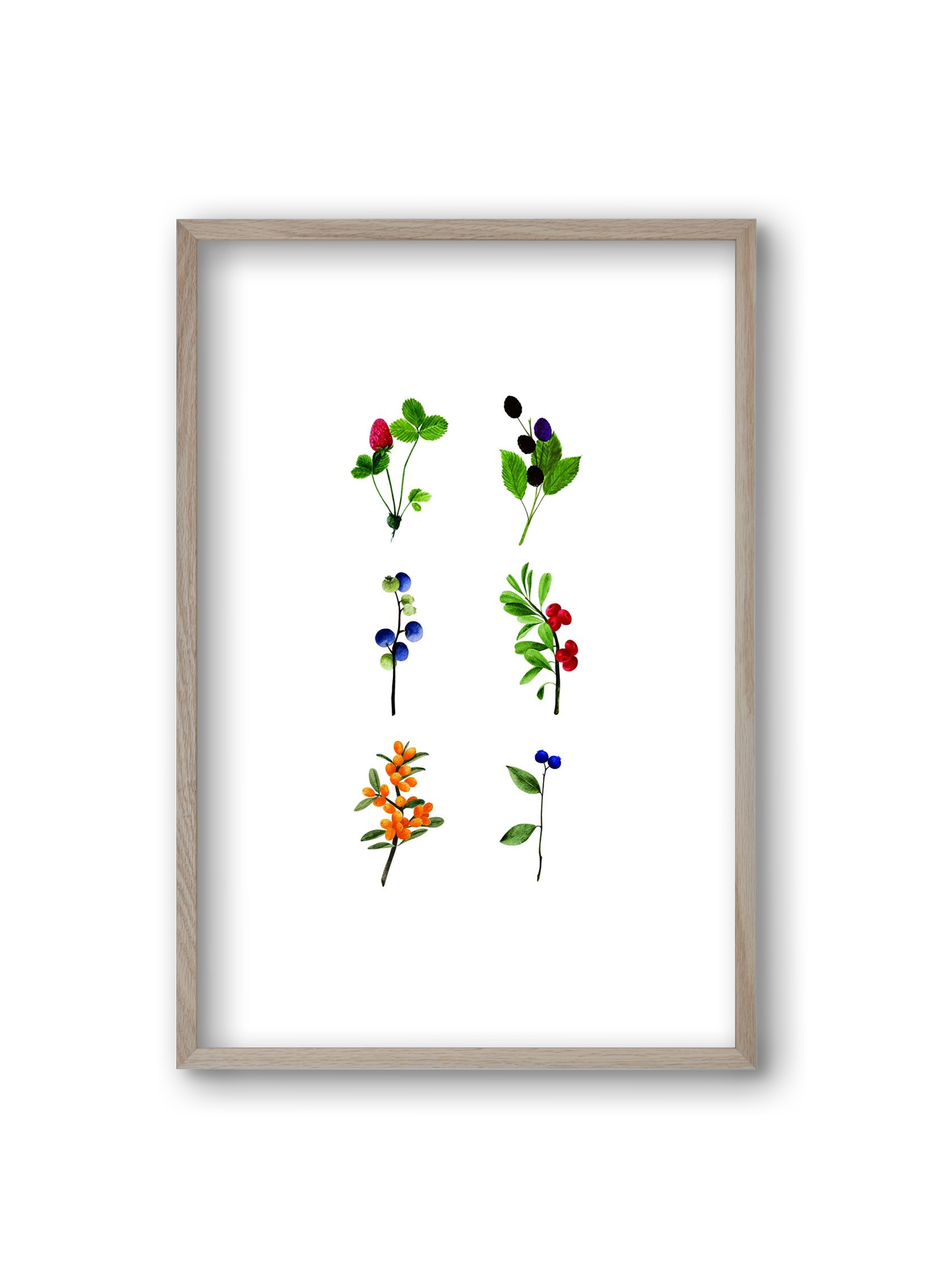 berries, 20x30 cm (20x30 cm), Tölgy keret