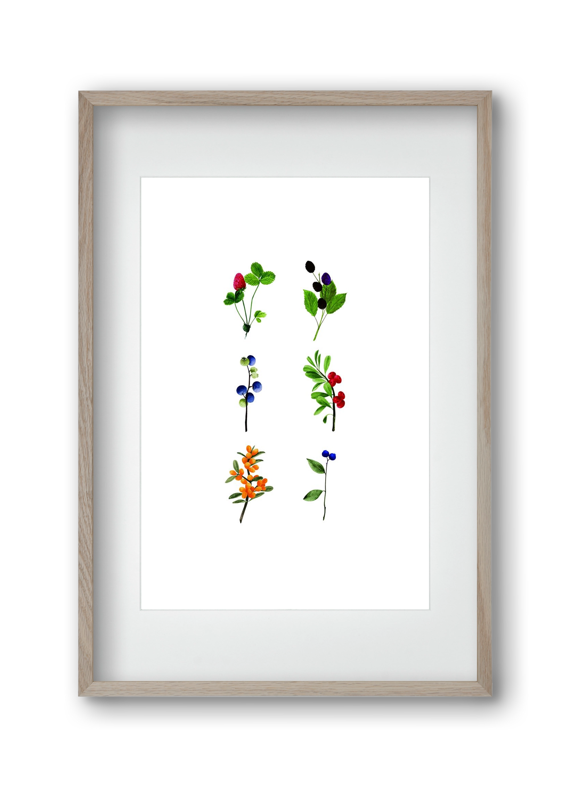 berries, 30x45 cm (20x30 cm), Tölgy keret, paszpartuval