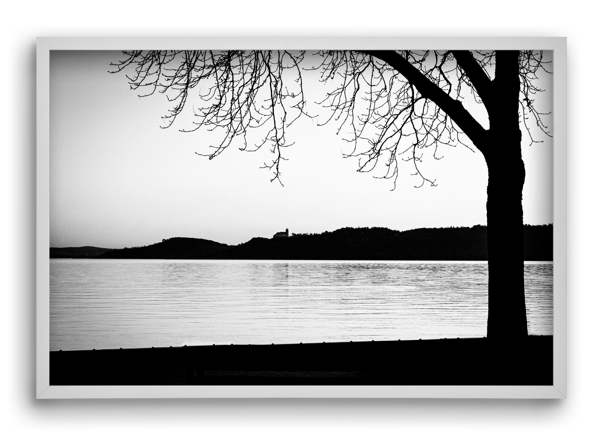 Tagore, 60x40 cm (60x40 cm), Fehér keret