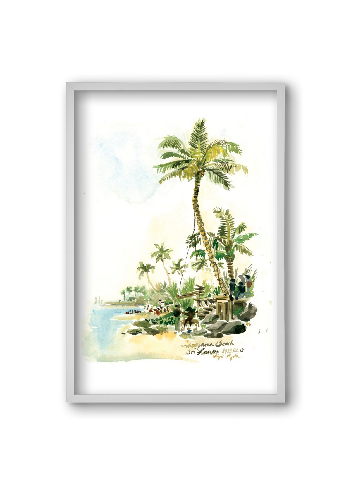 AHANGAMA Beach, Sri Lanka - 2023.02.18., 20x30 cm (20x30 cm), Fehér keret
