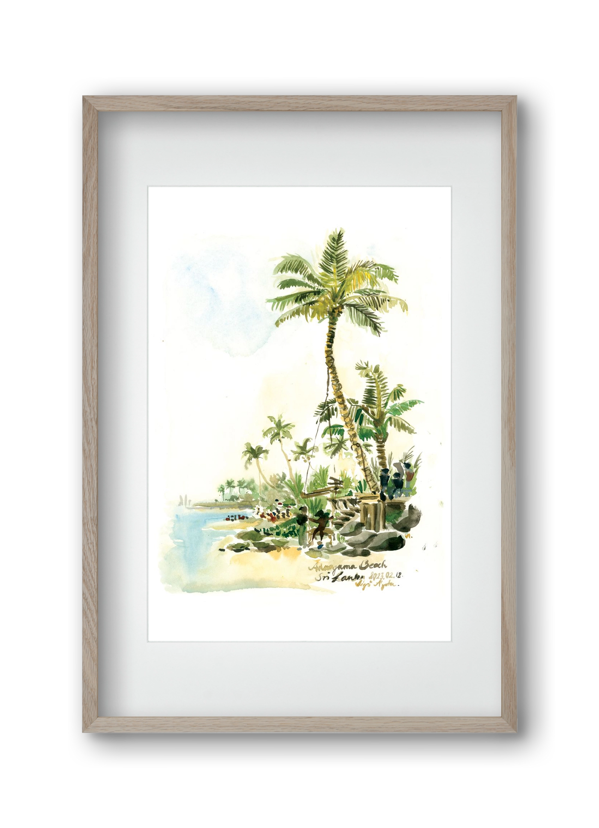 AHANGAMA Beach, Sri Lanka - 2023.02.18., 30x45 cm (20x30 cm), Tölgy keret, paszpartuval