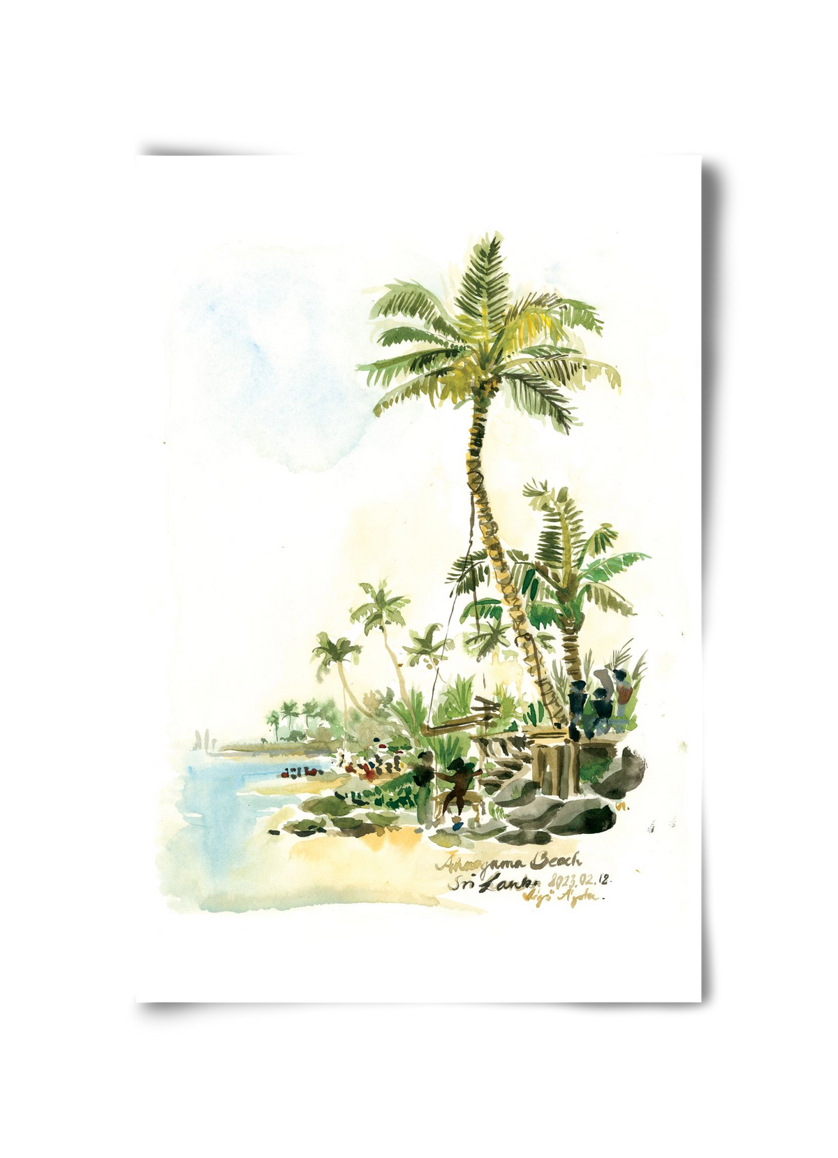AHANGAMA Beach, Sri Lanka - 2023.02.18., 30x45 cm, Keret nélkül