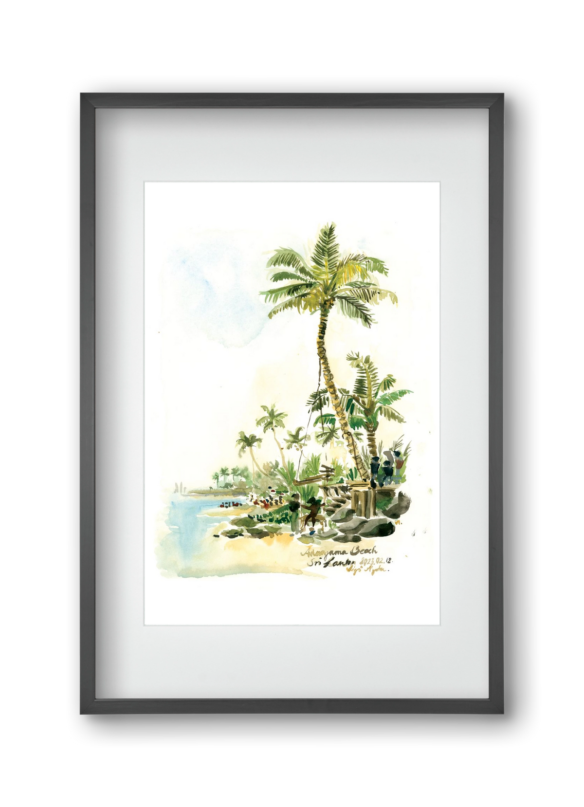 AHANGAMA Beach, Sri Lanka - 2023.02.18., 30x45 cm (20x30 cm), Fekete keret, paszpartuval