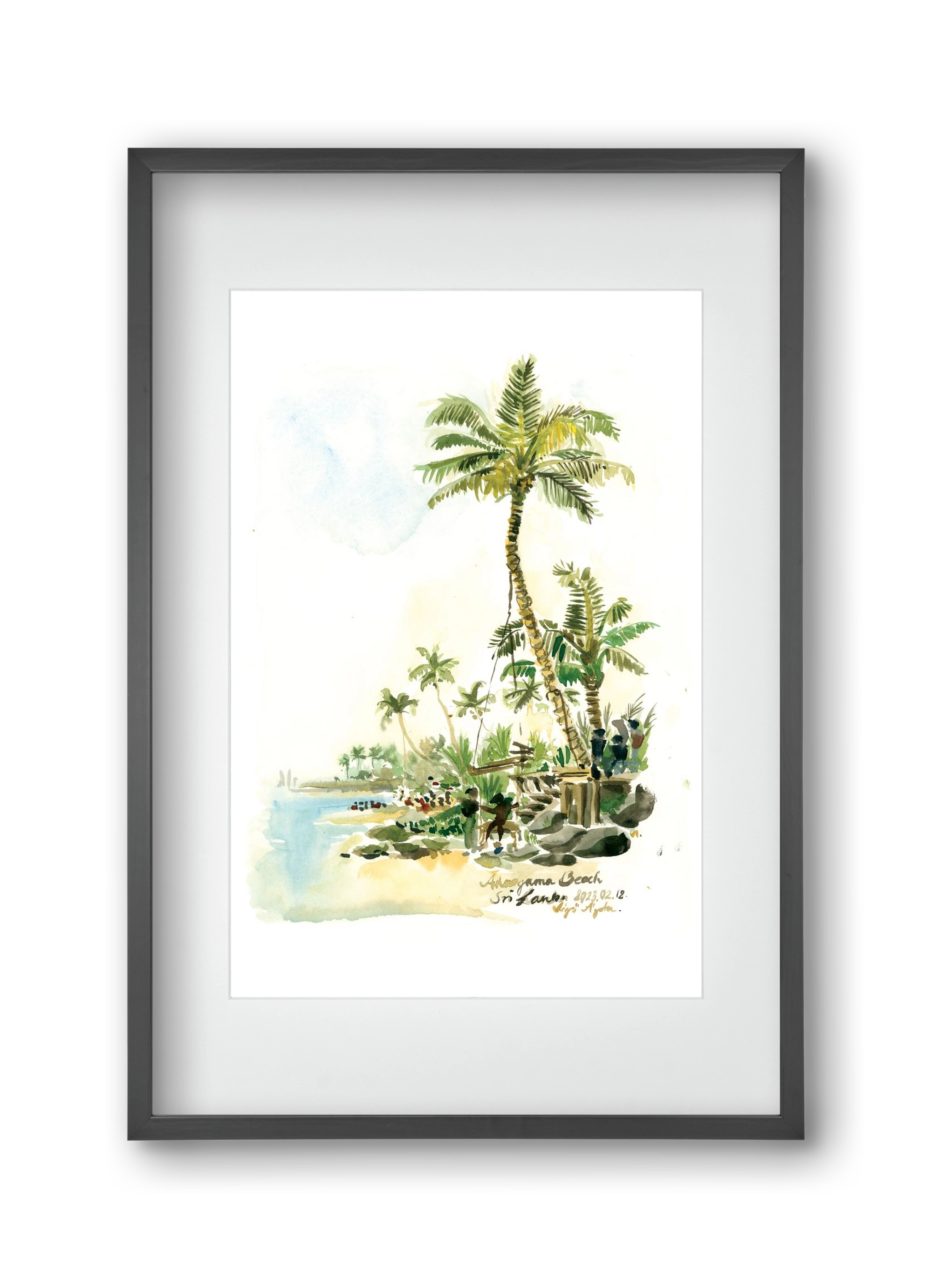 AHANGAMA Beach, Sri Lanka - 2023.02.18., 30x45 cm (20x30 cm), Fekete keret, paszpartuval