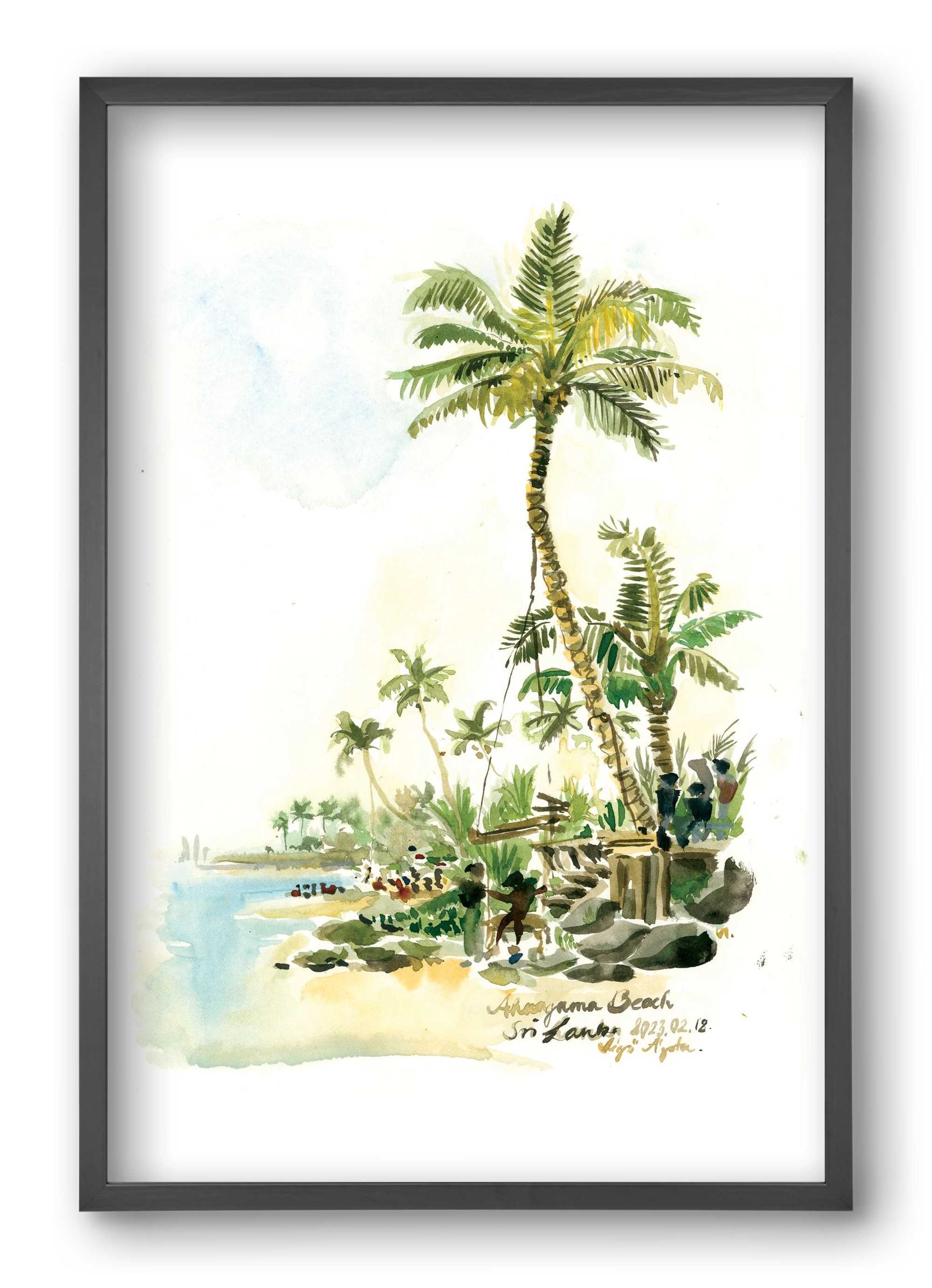 AHANGAMA Beach, Sri Lanka - 2023.02.18., 40x60 cm (40x60 cm), Fekete keret