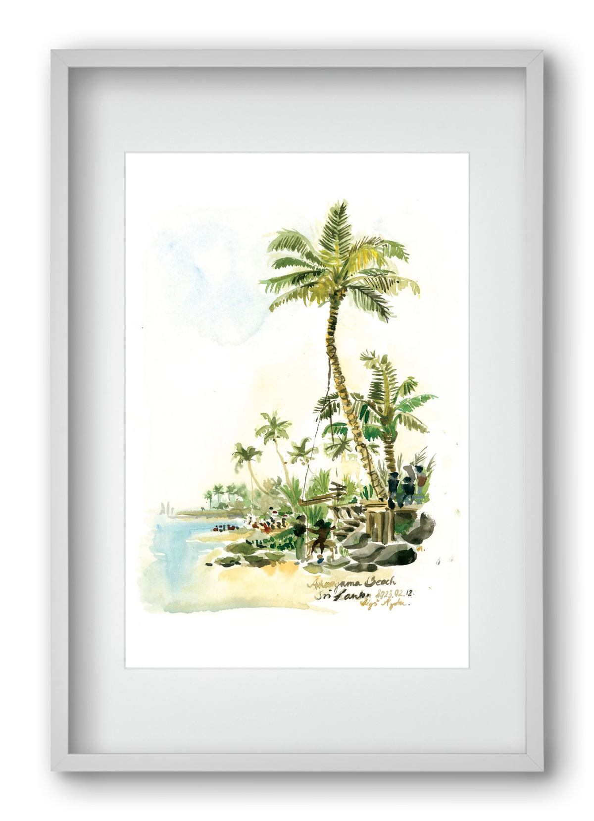 AHANGAMA Beach, Sri Lanka - 2023.02.18., 40x60 cm (30x45 cm), Fehér keret, paszpartuval
