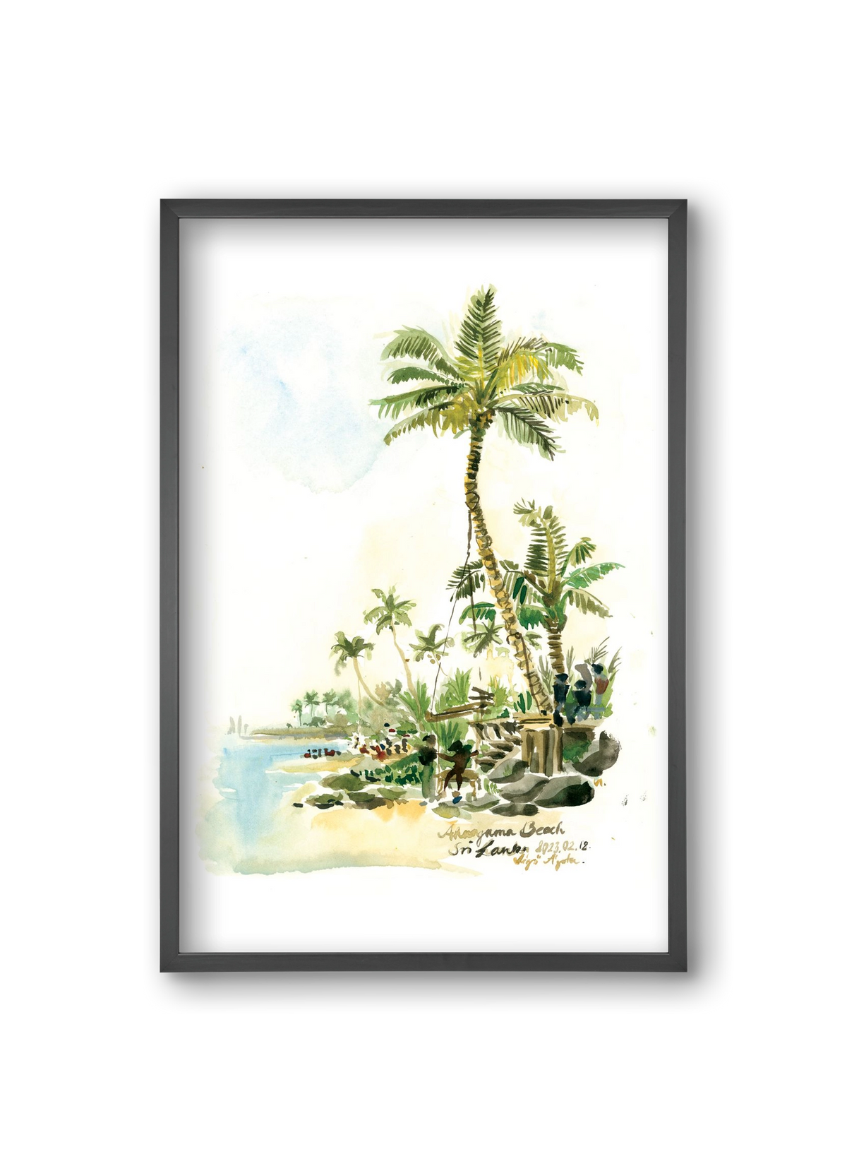 AHANGAMA Beach, Sri Lanka - 2023.02.18., 20x30 cm (20x30 cm), Fekete keret