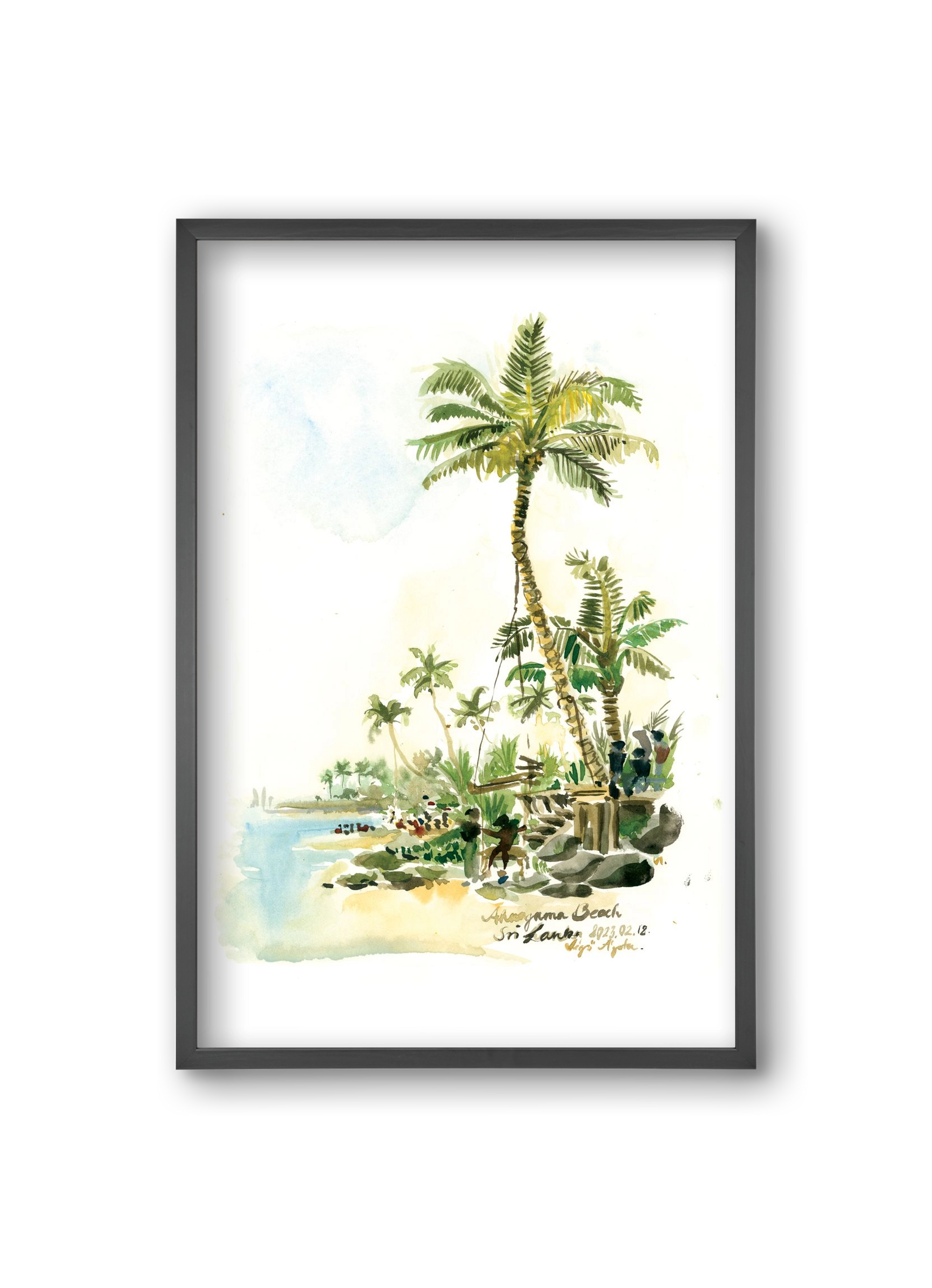 AHANGAMA Beach, Sri Lanka - 2023.02.18., 20x30 cm (20x30 cm), Fekete keret