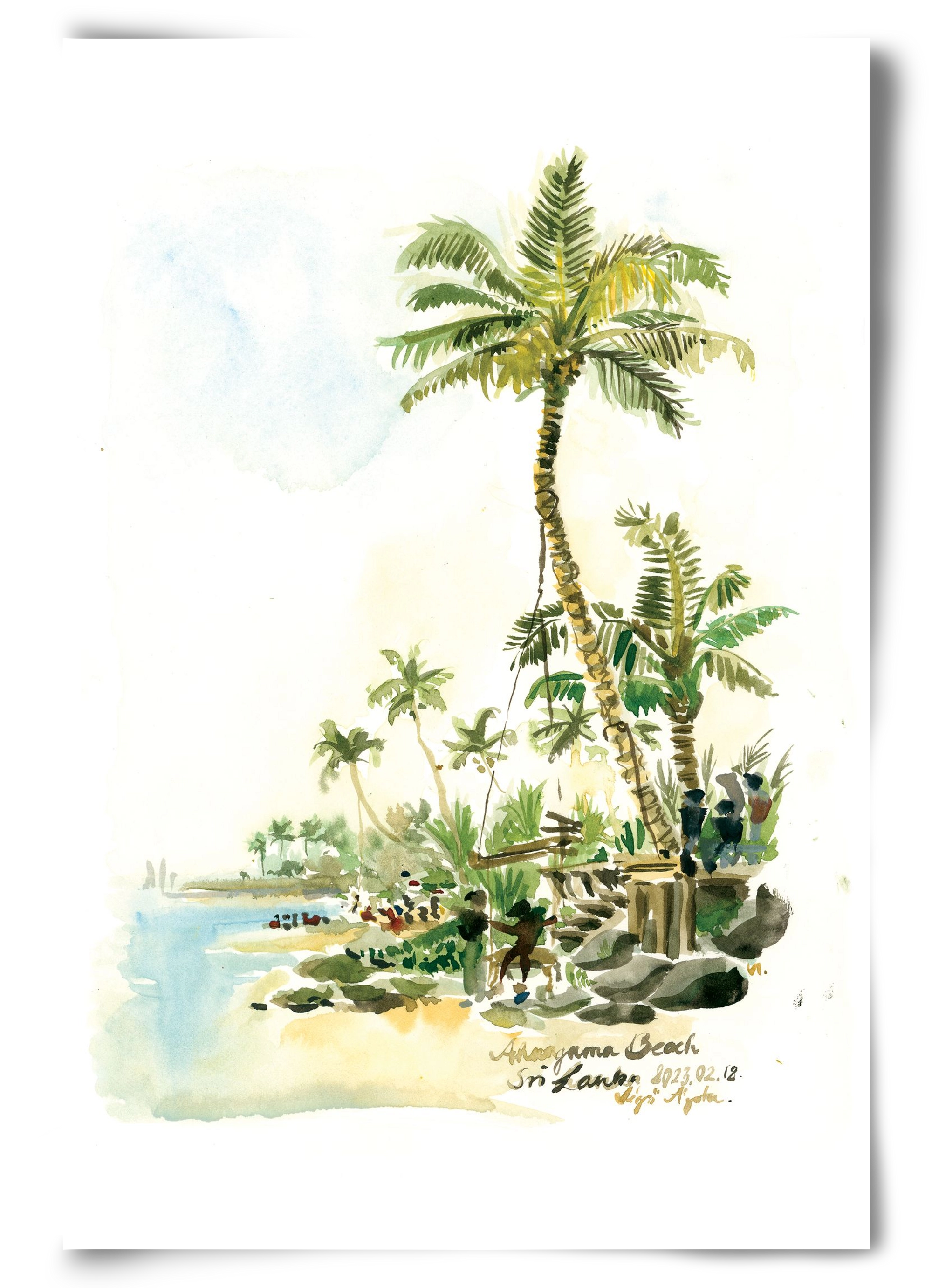 AHANGAMA Beach, Sri Lanka - 2023.02.18., 60x90 cm, Keret nélkül