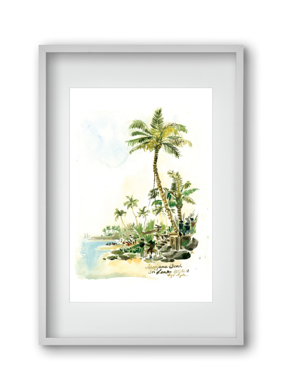 AHANGAMA Beach, Sri Lanka - 2023.02.18., 30x45 cm (20x30 cm), Fehér keret, paszpartuval