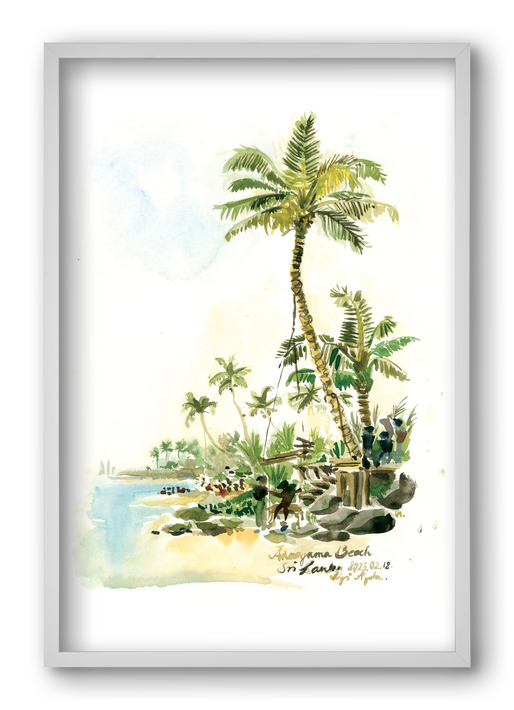 AHANGAMA Beach, Sri Lanka - 2023.02.18., 40x60 cm (40x60 cm), Fehér keret