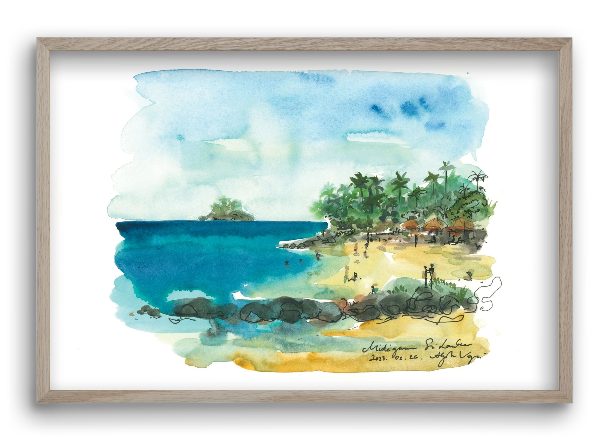 MIDIGAMA, Sri Lanka - 2023.02.26., 60x40 cm (60x40 cm), Tölgy keret