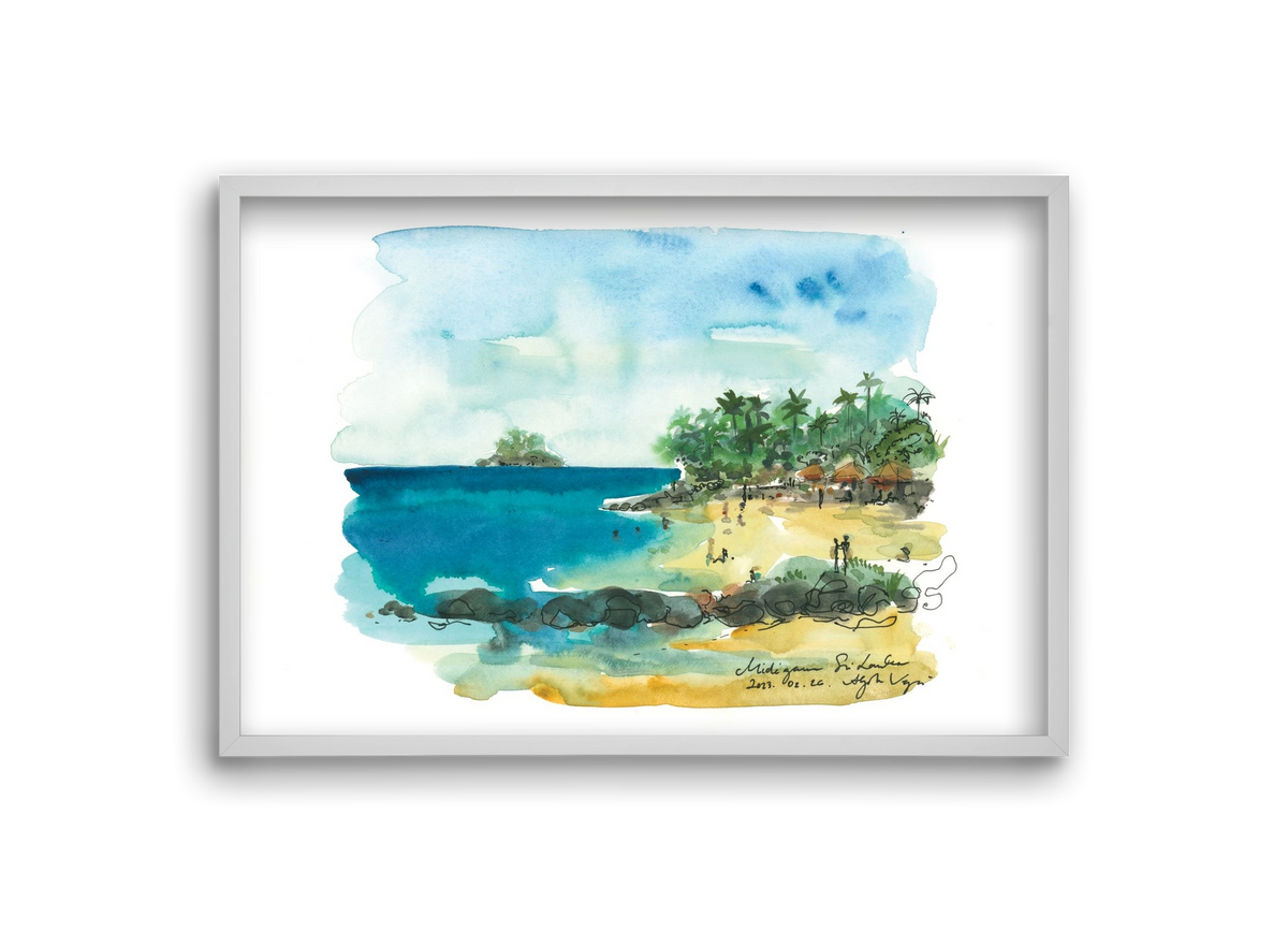 MIDIGAMA, Sri Lanka - 2023.02.26., 30x20 cm (30x20 cm), Fehér keret