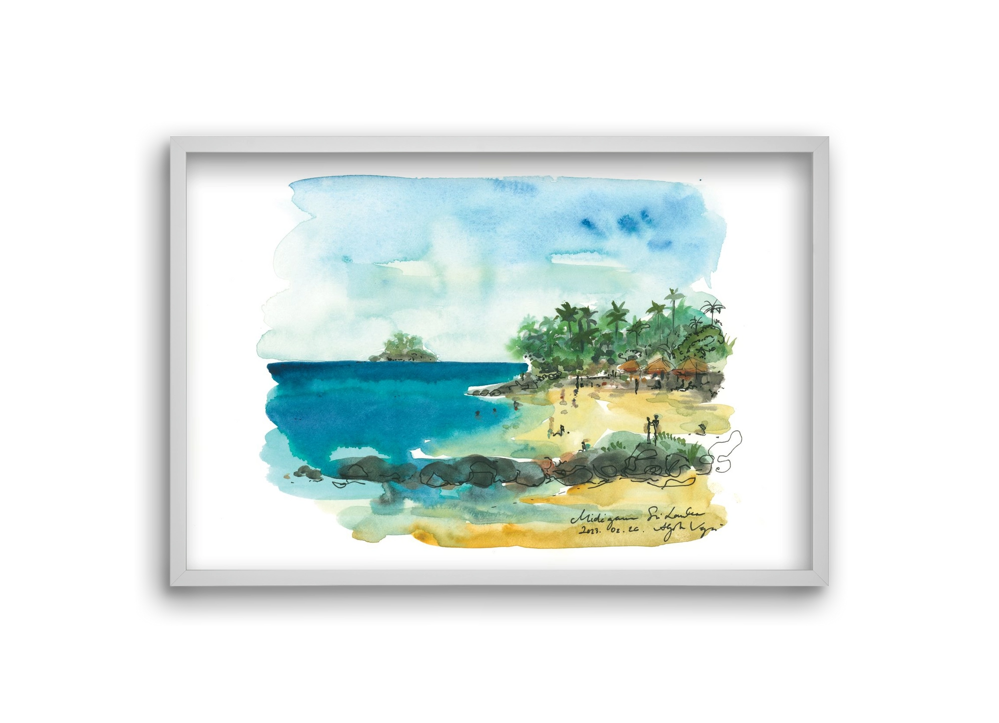 MIDIGAMA, Sri Lanka - 2023.02.26., 30x20 cm (30x20 cm), Fehér keret