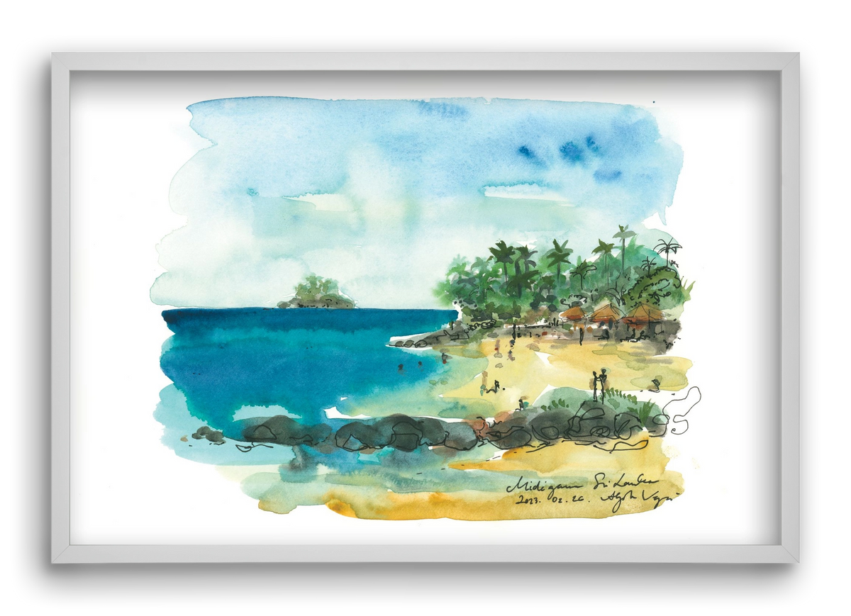 MIDIGAMA, Sri Lanka - 2023.02.26., 60x40 cm (60x40 cm), Fehér keret