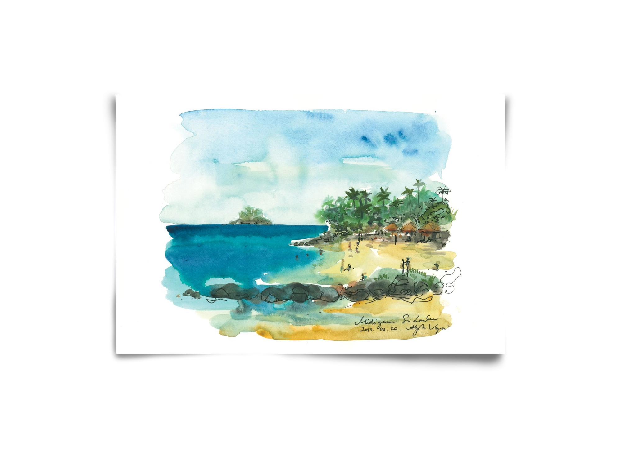 MIDIGAMA, Sri Lanka - 2023.02.26., 30x20 cm, Keret nélkül