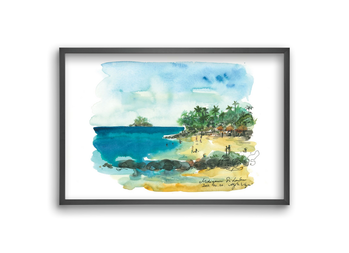 MIDIGAMA, Sri Lanka - 2023.02.26., 30x20 cm (30x20 cm), Fekete keret