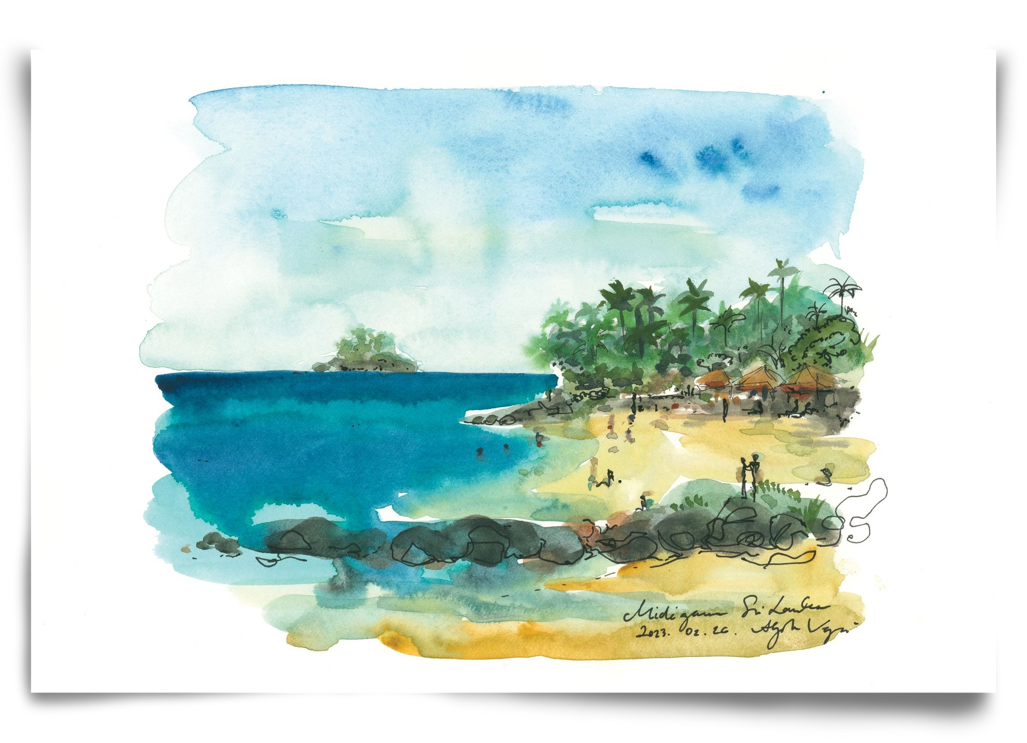 MIDIGAMA, Sri Lanka - 2023.02.26., 90x60 cm, Keret nélkül