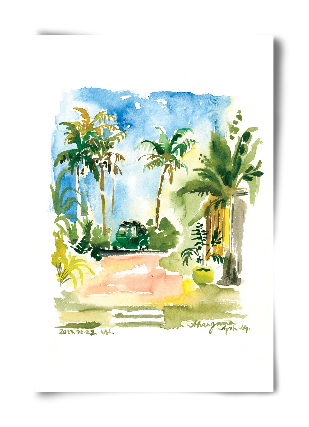 AHANGAMA tuktuk, Sri Lanka - 2023.02.23., 40x60 cm, Keret nélkül