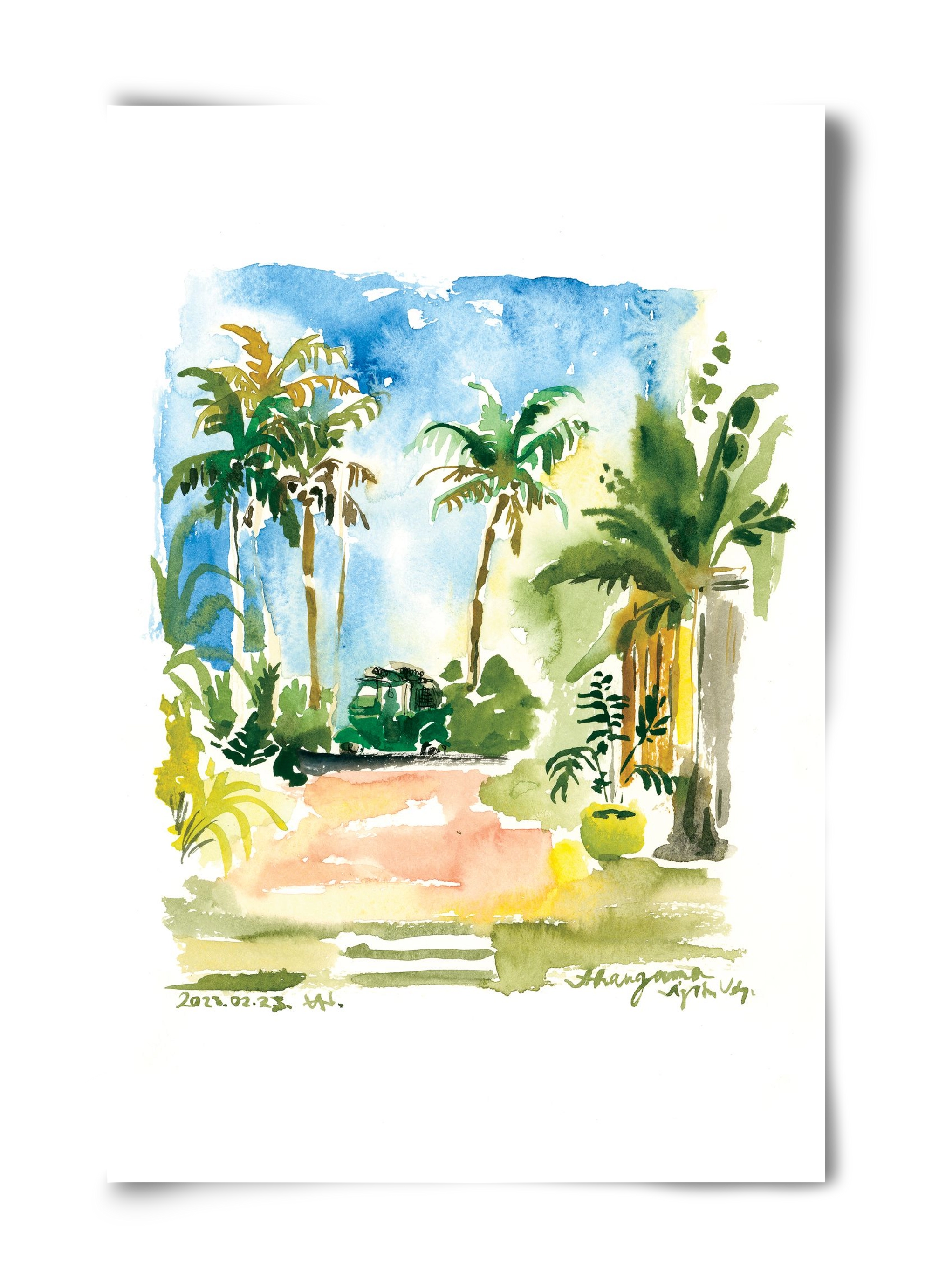 AHANGAMA tuktuk, Sri Lanka - 2023.02.23., 40x60 cm, Keret nélkül