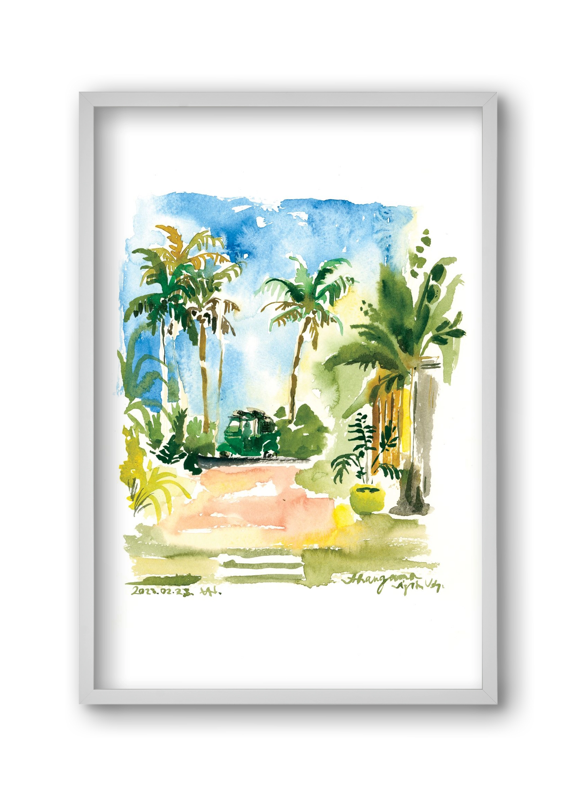 AHANGAMA tuktuk, Sri Lanka - 2023.02.23., 30x45 cm (30x45 cm), Fehér keret