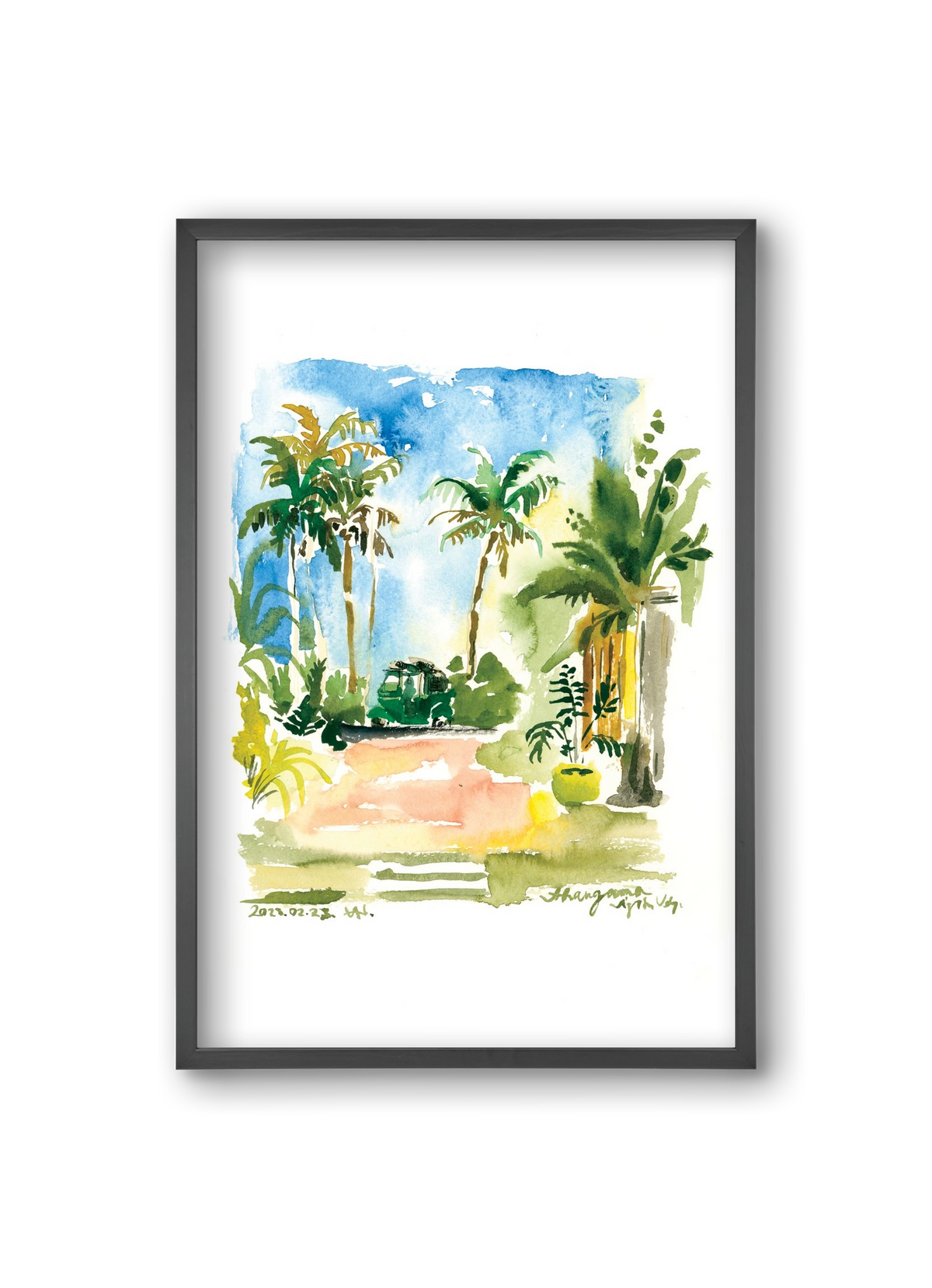 AHANGAMA tuktuk, Sri Lanka - 2023.02.23., 20x30 cm (20x30 cm), Fekete keret