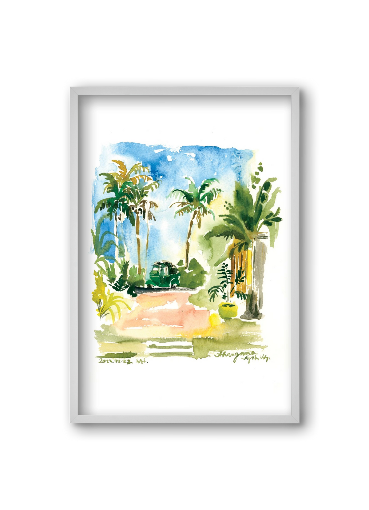 AHANGAMA tuktuk, Sri Lanka - 2023.02.23., 20x30 cm (20x30 cm), Fehér keret