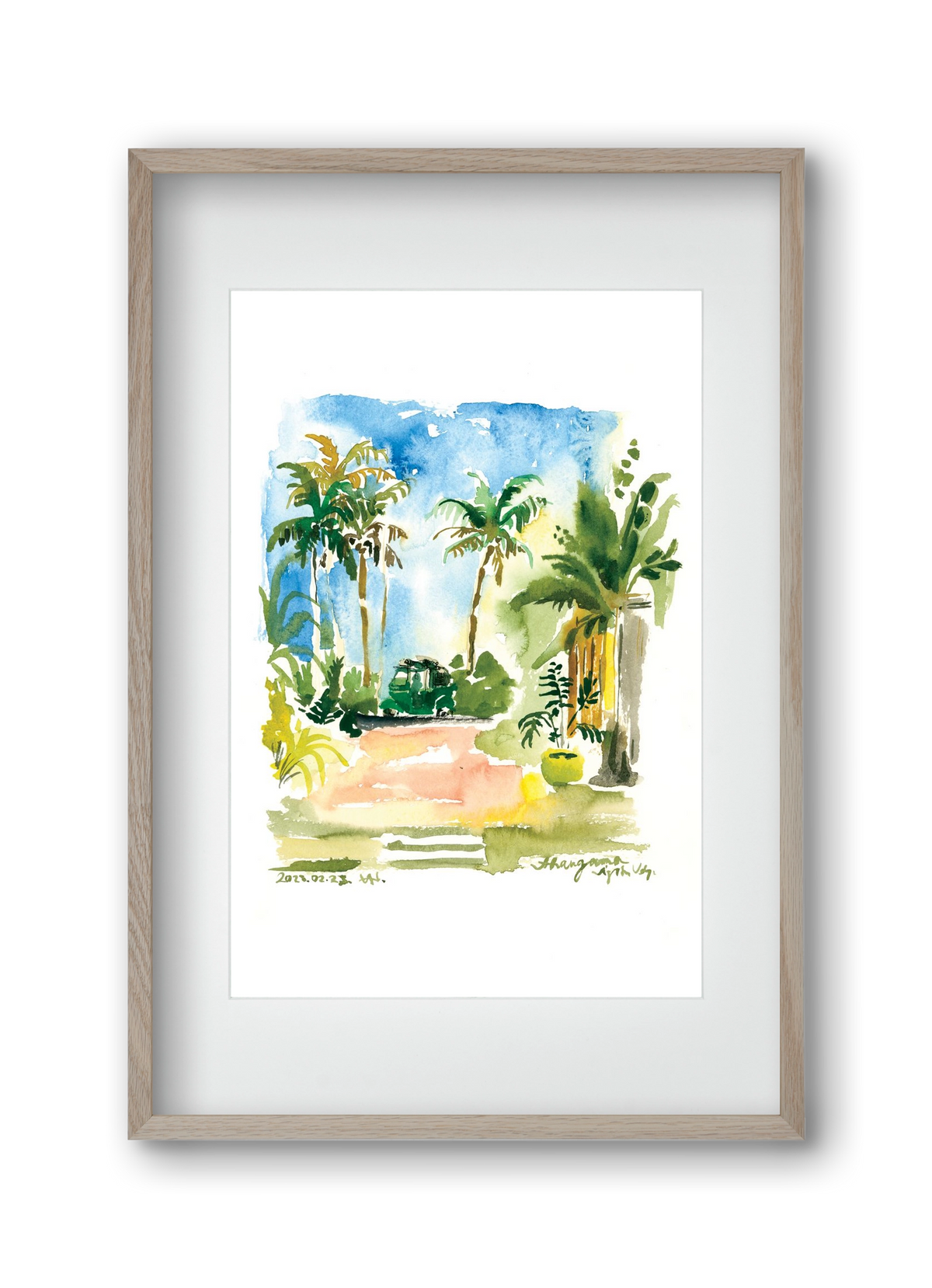 AHANGAMA tuktuk, Sri Lanka - 2023.02.23., 30x45 cm (20x30 cm), Tölgy keret, paszpartuval