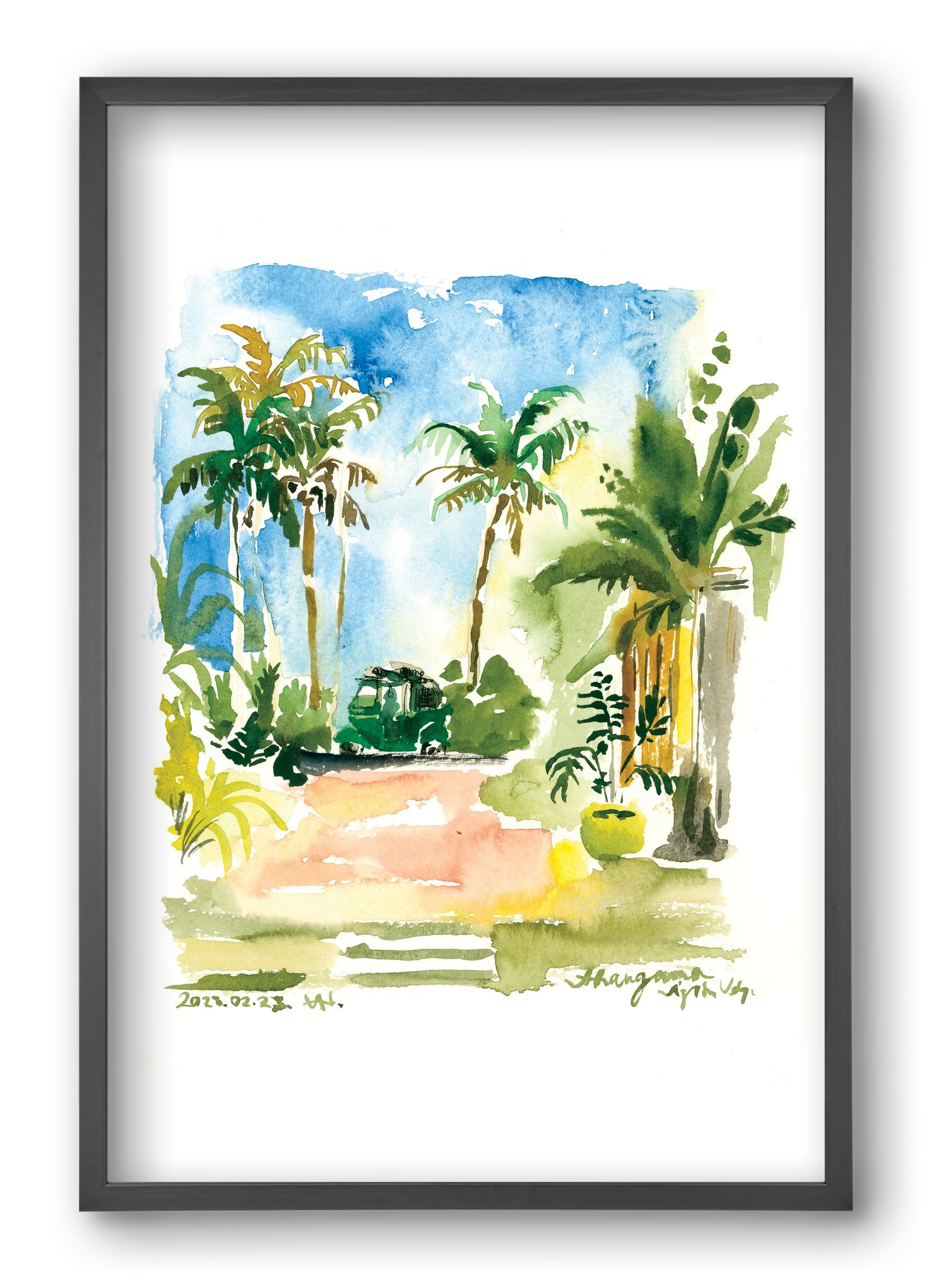 AHANGAMA tuktuk, Sri Lanka - 2023.02.23., 40x60 cm (40x60 cm), Fekete keret