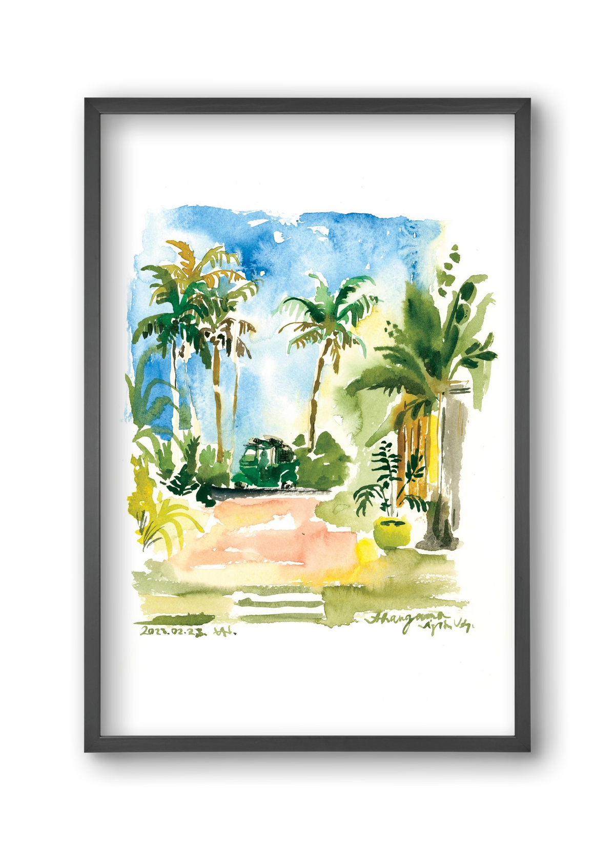 AHANGAMA tuktuk, Sri Lanka - 2023.02.23., 30x45 cm (30x45 cm), Fekete keret