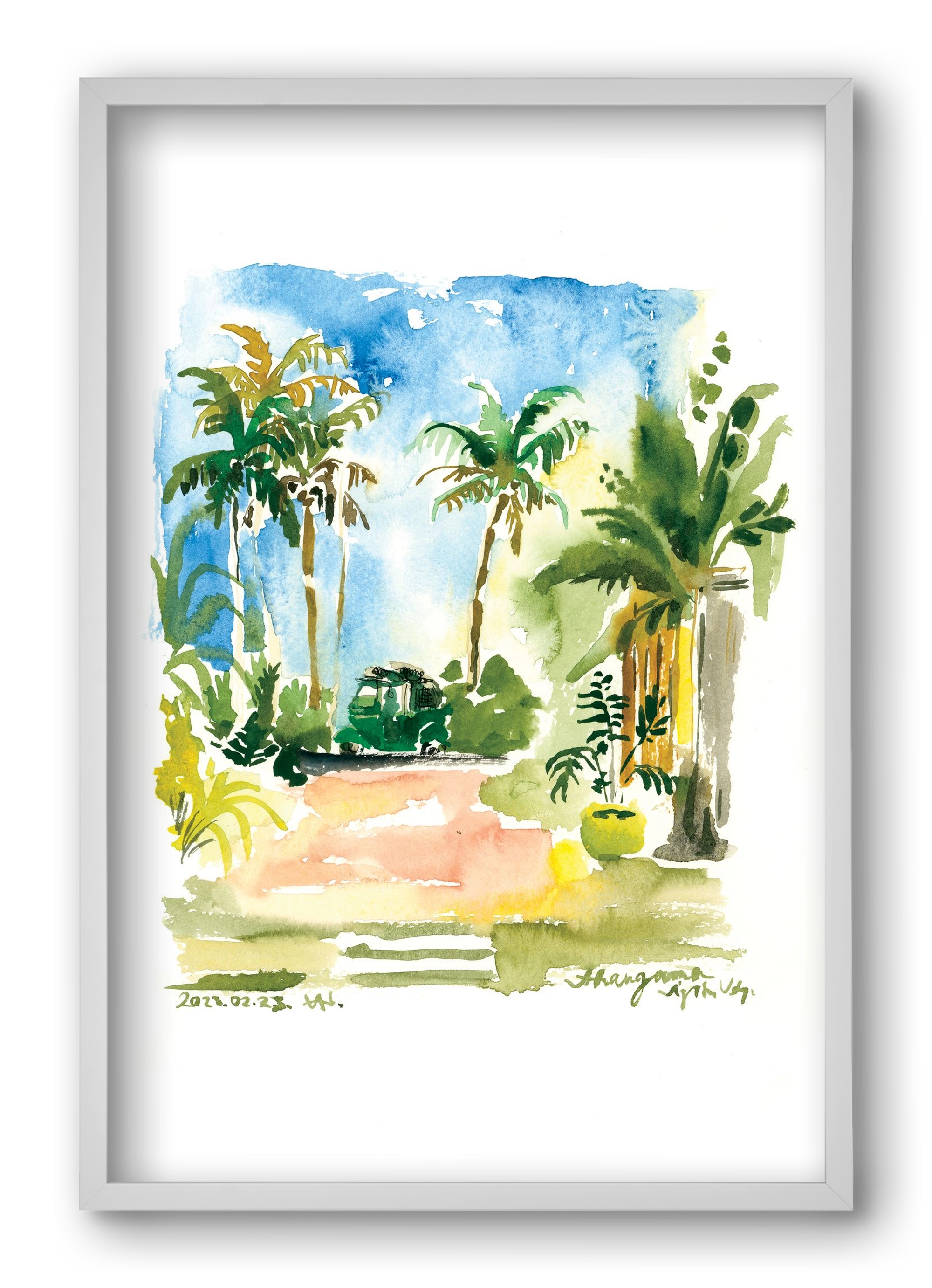 AHANGAMA tuktuk, Sri Lanka - 2023.02.23., 40x60 cm (40x60 cm), Fehér keret