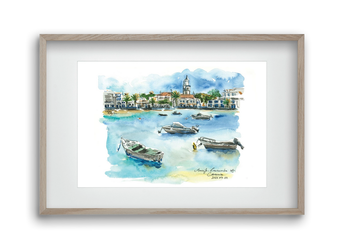 ARRECIFE, Lanzarote, Canary Island - 2023.04.24., 45x30 cm (30x20 cm), Tölgy keret, paszpartuval