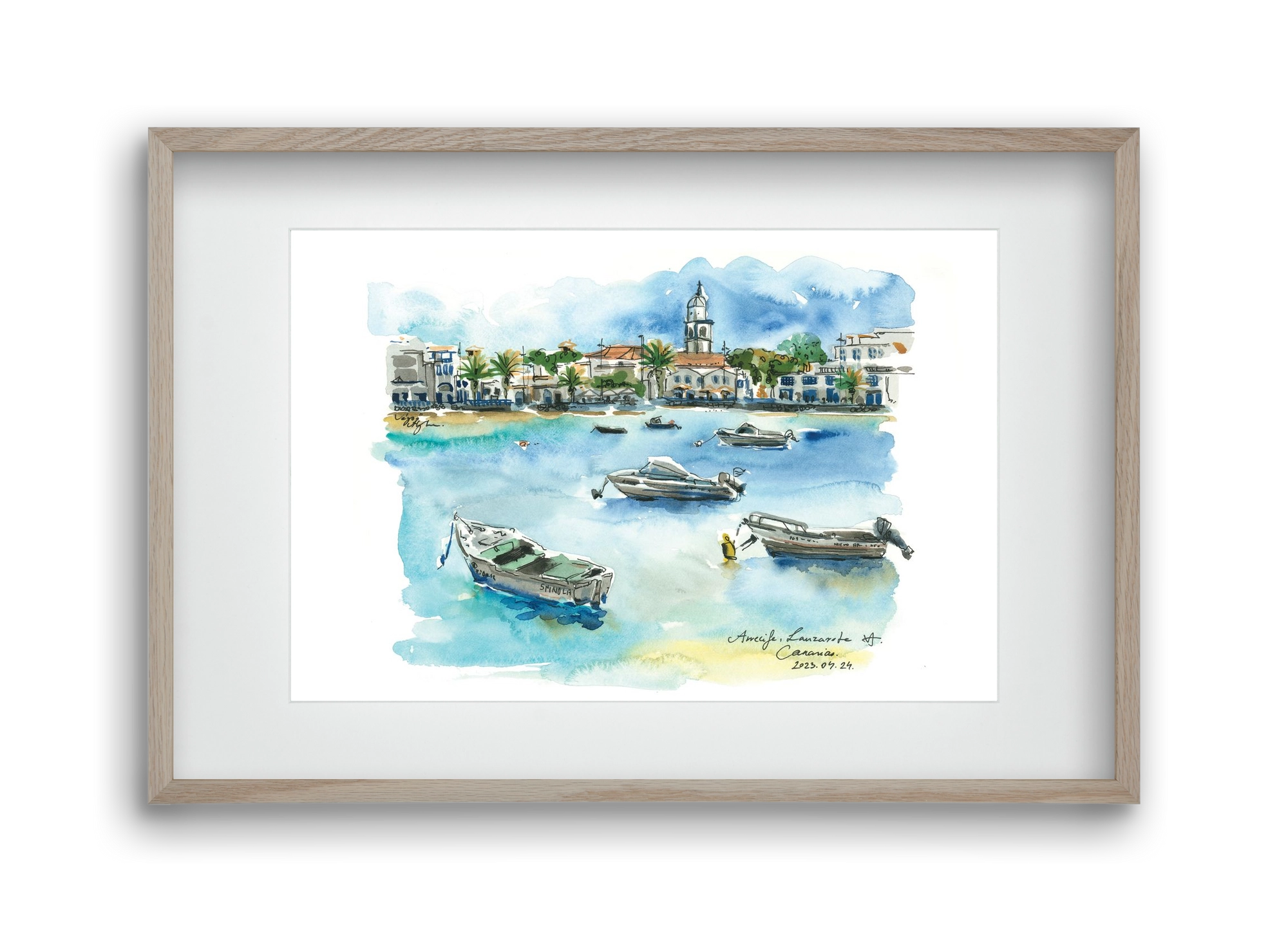 ARRECIFE, Lanzarote, Canary Island - 2023.04.24., 45x30 cm (30x20 cm), Tölgy keret, paszpartuval