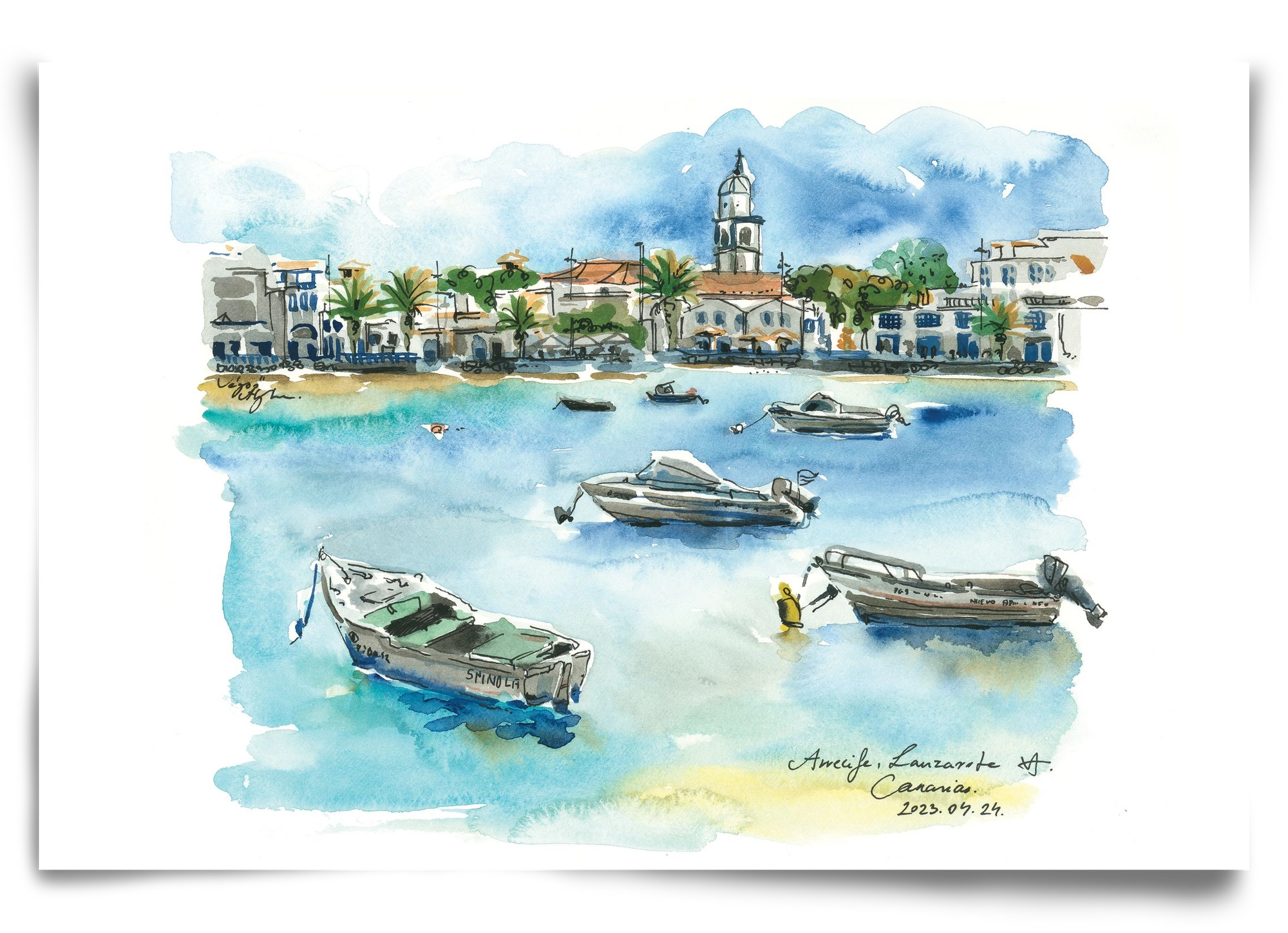 ARRECIFE, Lanzarote, Canary Island - 2023.04.24., 90x60 cm, Keret nélkül