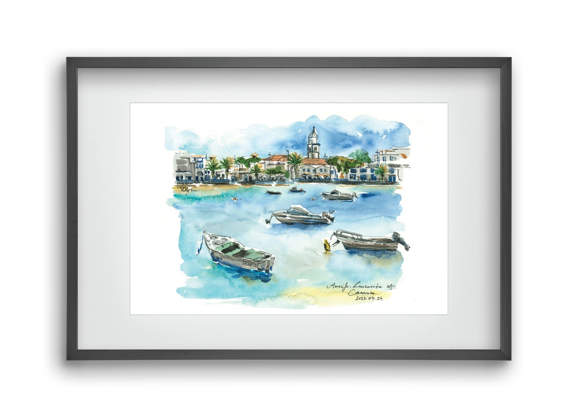 ARRECIFE, Lanzarote, Canary Island - 2023.04.24., 45x30 cm (30x20 cm), Fekete keret, paszpartuval