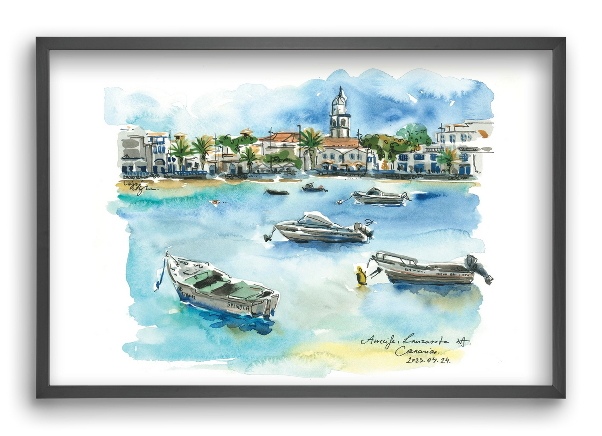 ARRECIFE, Lanzarote, Canary Island - 2023.04.24., 60x40 cm (60x40 cm), Fekete keret