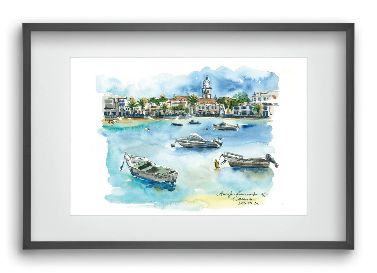 ARRECIFE, Lanzarote, Canary Island - 2023.04.24., 60x40 cm (45x30 cm), Fekete keret, paszpartuval