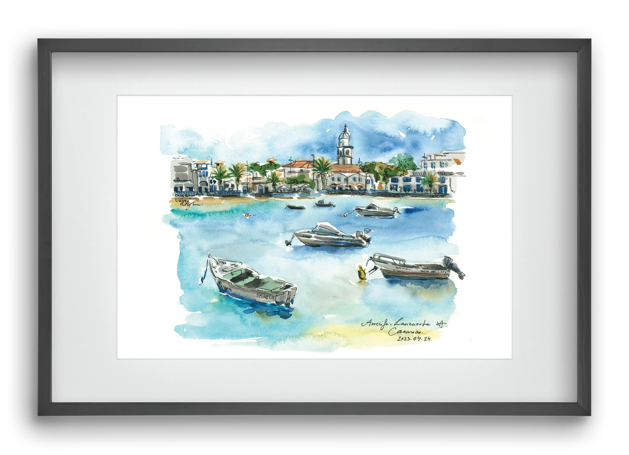 ARRECIFE, Lanzarote, Canary Island - 2023.04.24., 60x40 cm (45x30 cm), Fekete keret, paszpartuval