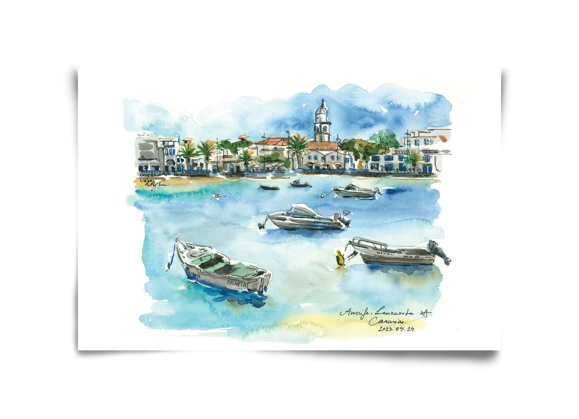 ARRECIFE, Lanzarote, Canary Island - 2023.04.24., 45x30 cm, Keret nélkül