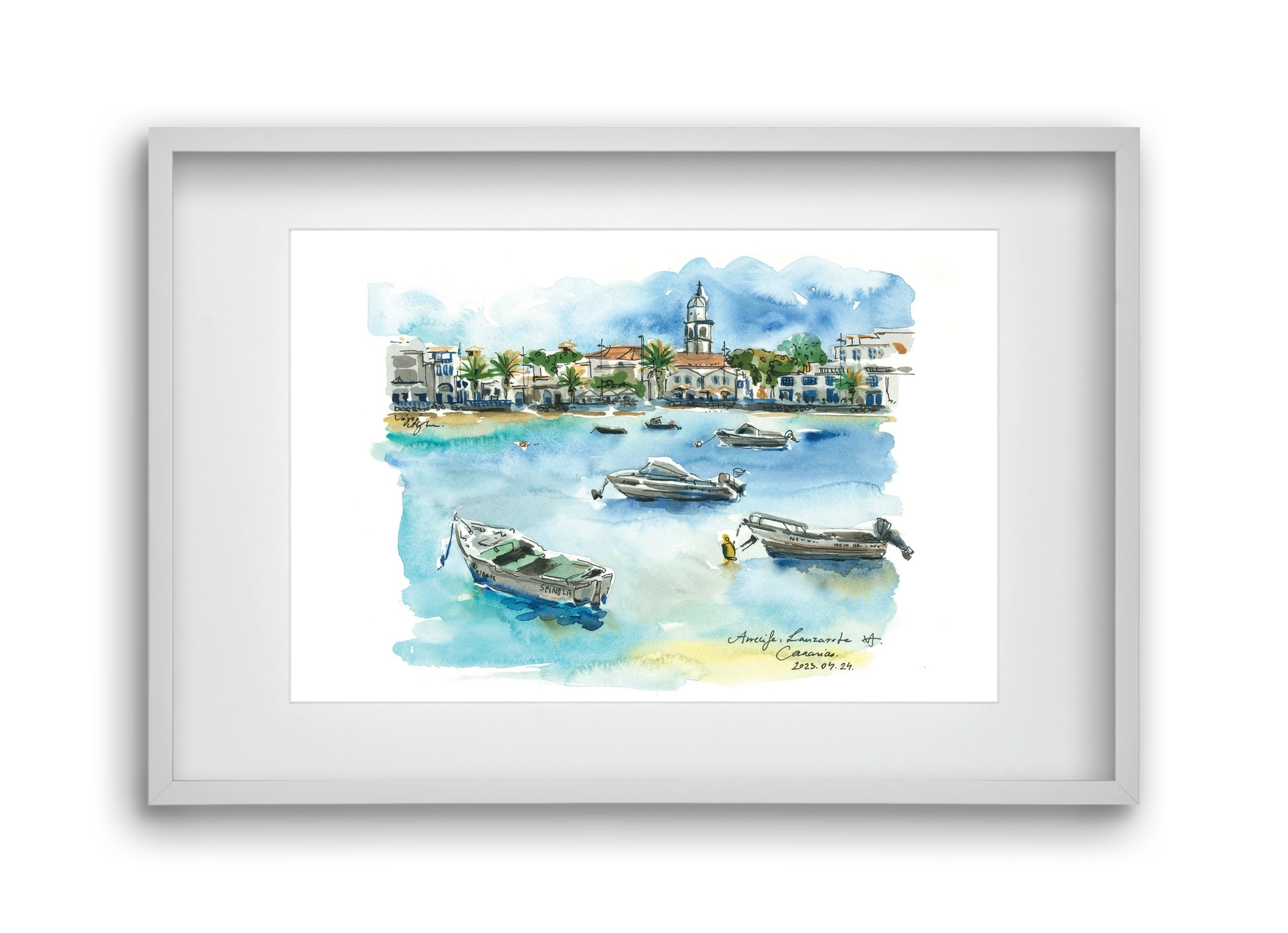 ARRECIFE, Lanzarote, Canary Island - 2023.04.24., 45x30 cm (30x20 cm), Fehér keret, paszpartuval