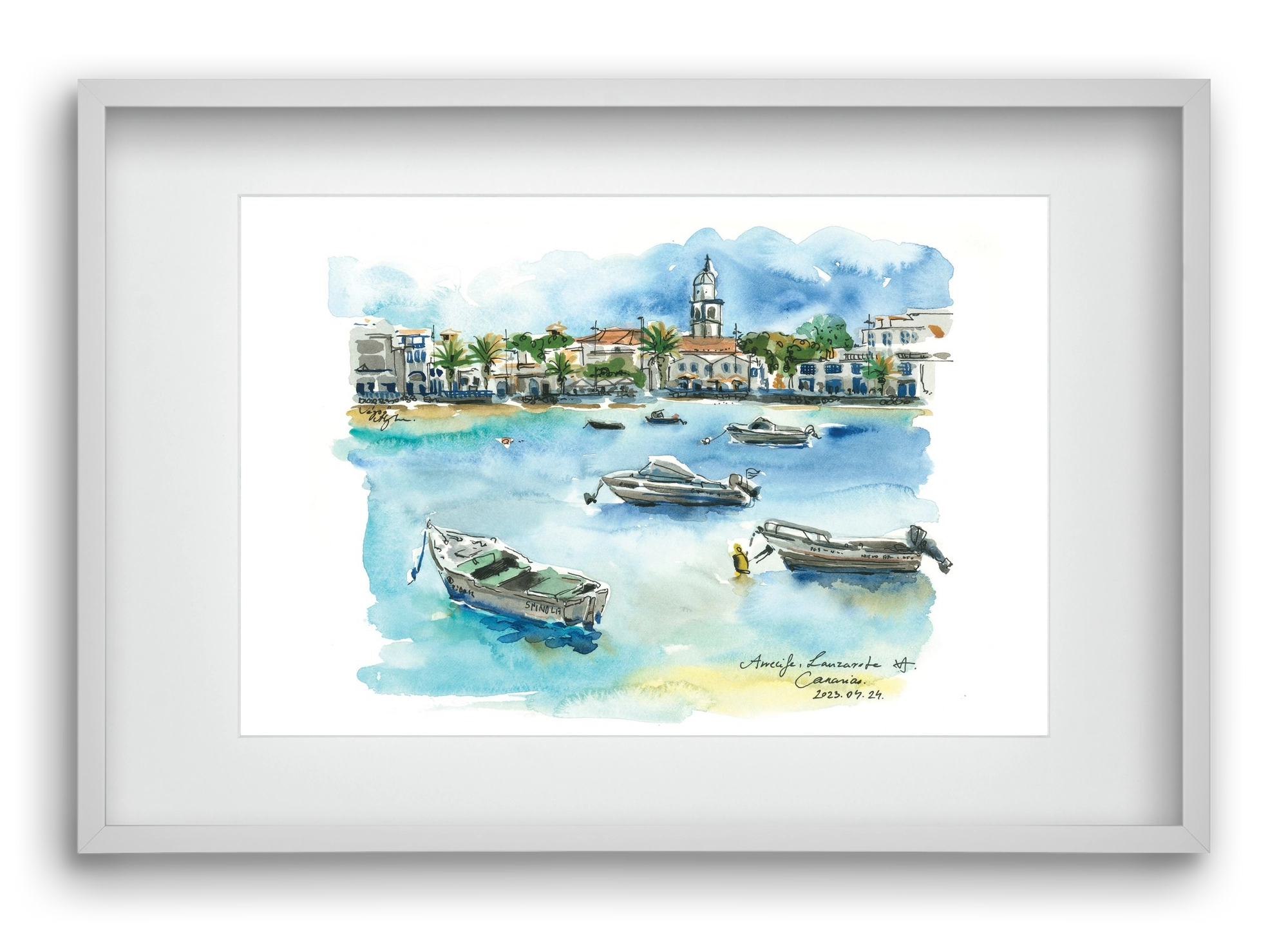 ARRECIFE, Lanzarote, Canary Island - 2023.04.24., 60x40 cm (45x30 cm), Fehér keret, paszpartuval
