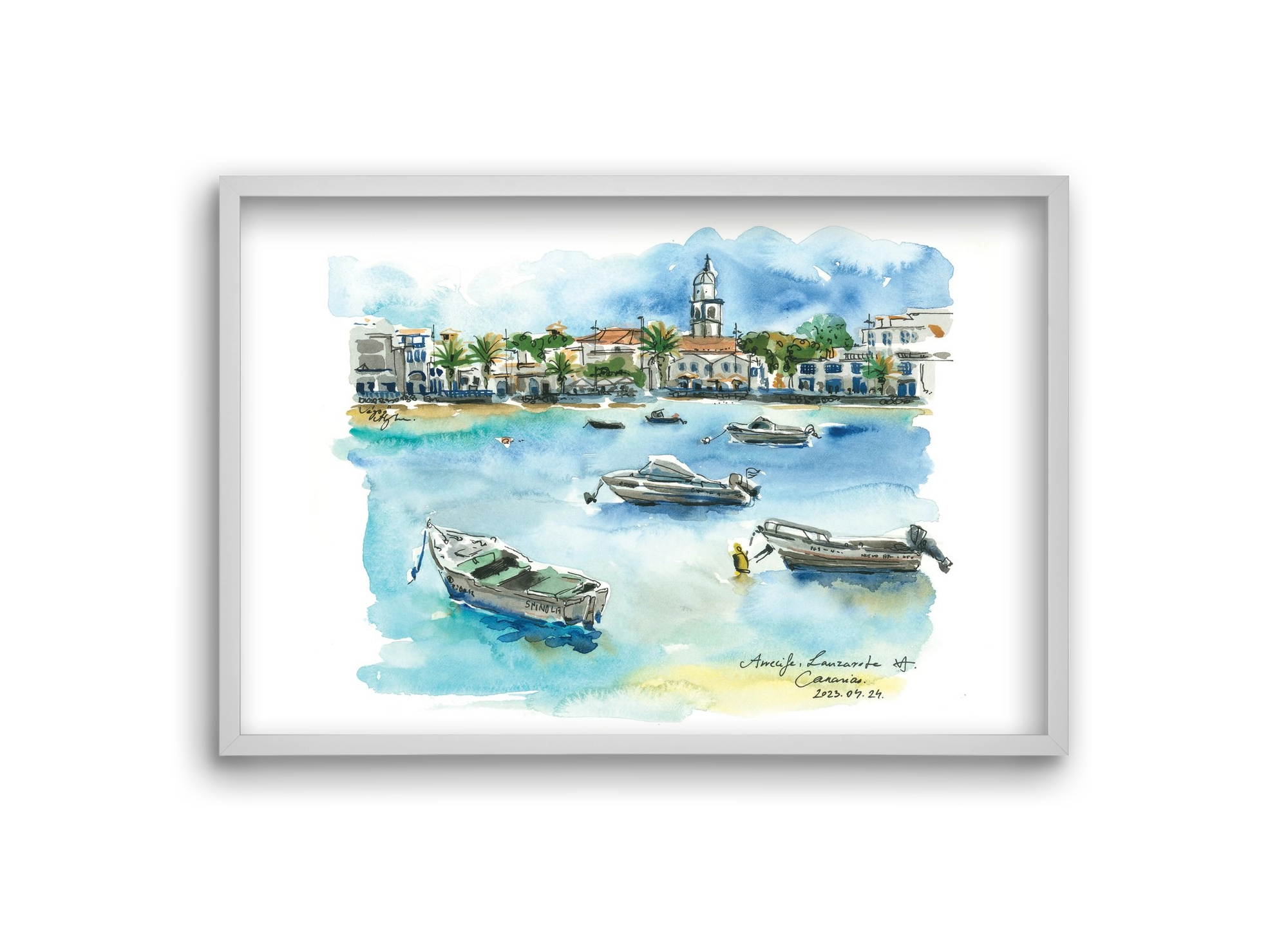 ARRECIFE, Lanzarote, Canary Island - 2023.04.24., 30x20 cm (30x20 cm), Fehér keret