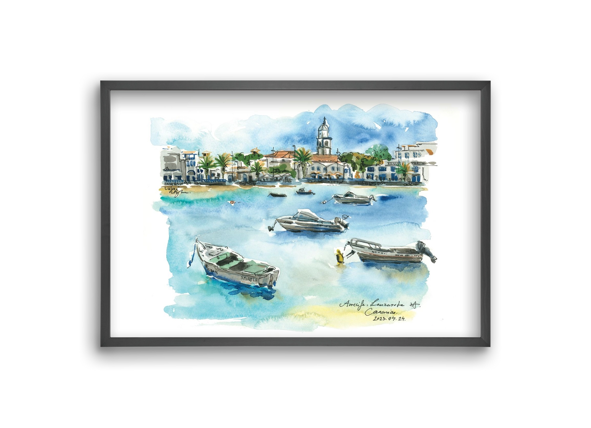 ARRECIFE, Lanzarote, Canary Island - 2023.04.24., 30x20 cm (30x20 cm), Fekete keret