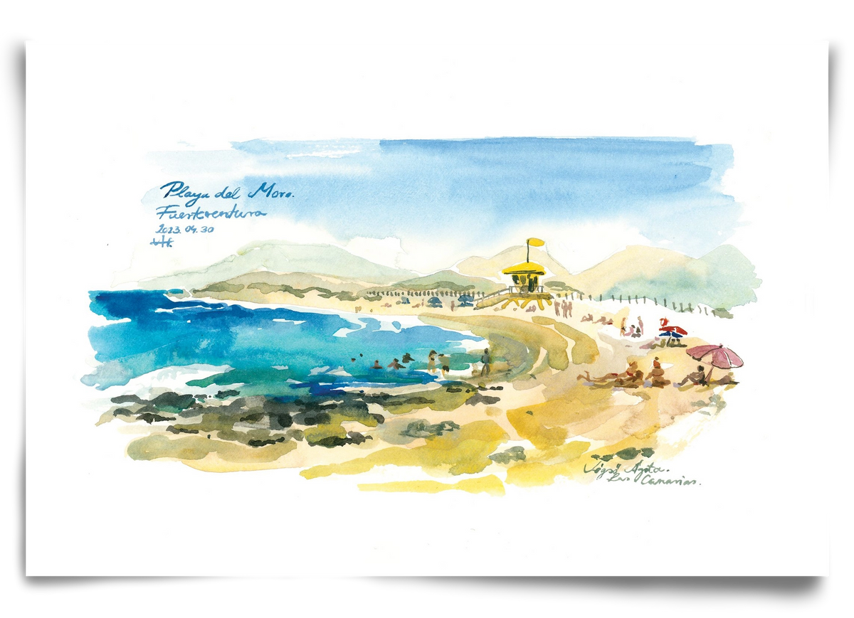 PLAYA del MORO, Fuerteventura, Canary Islands - 2023.04.30., 90x60 cm, Keret nélkül