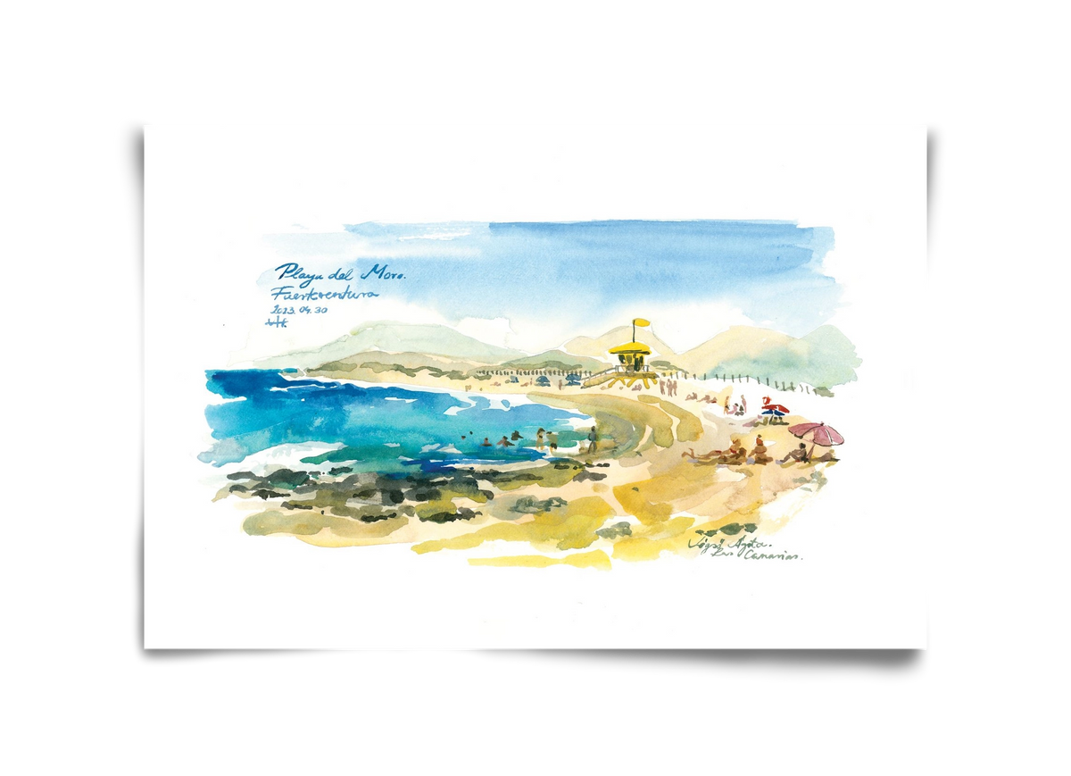 PLAYA del MORO, Fuerteventura, Canary Islands - 2023.04.30., 45x30 cm, Keret nélkül
